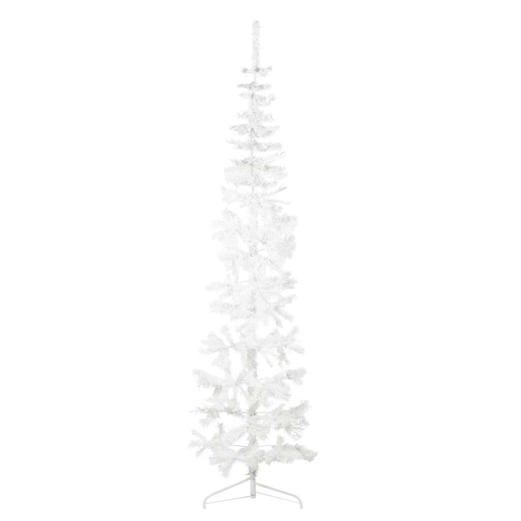 Walplus 290 Branch Tips Slim Half Artificial Christmas Tree - White - 210 cm