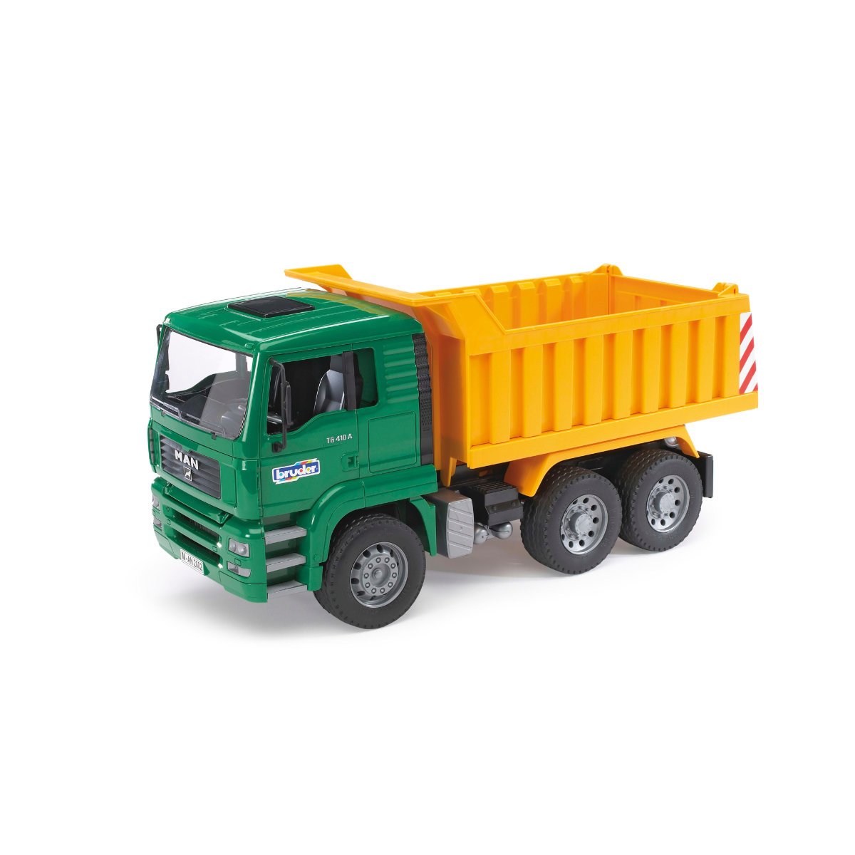 Bruder MAN TGA Tip Up Truck Childrens Toy Model - Green Yellow - 1:16