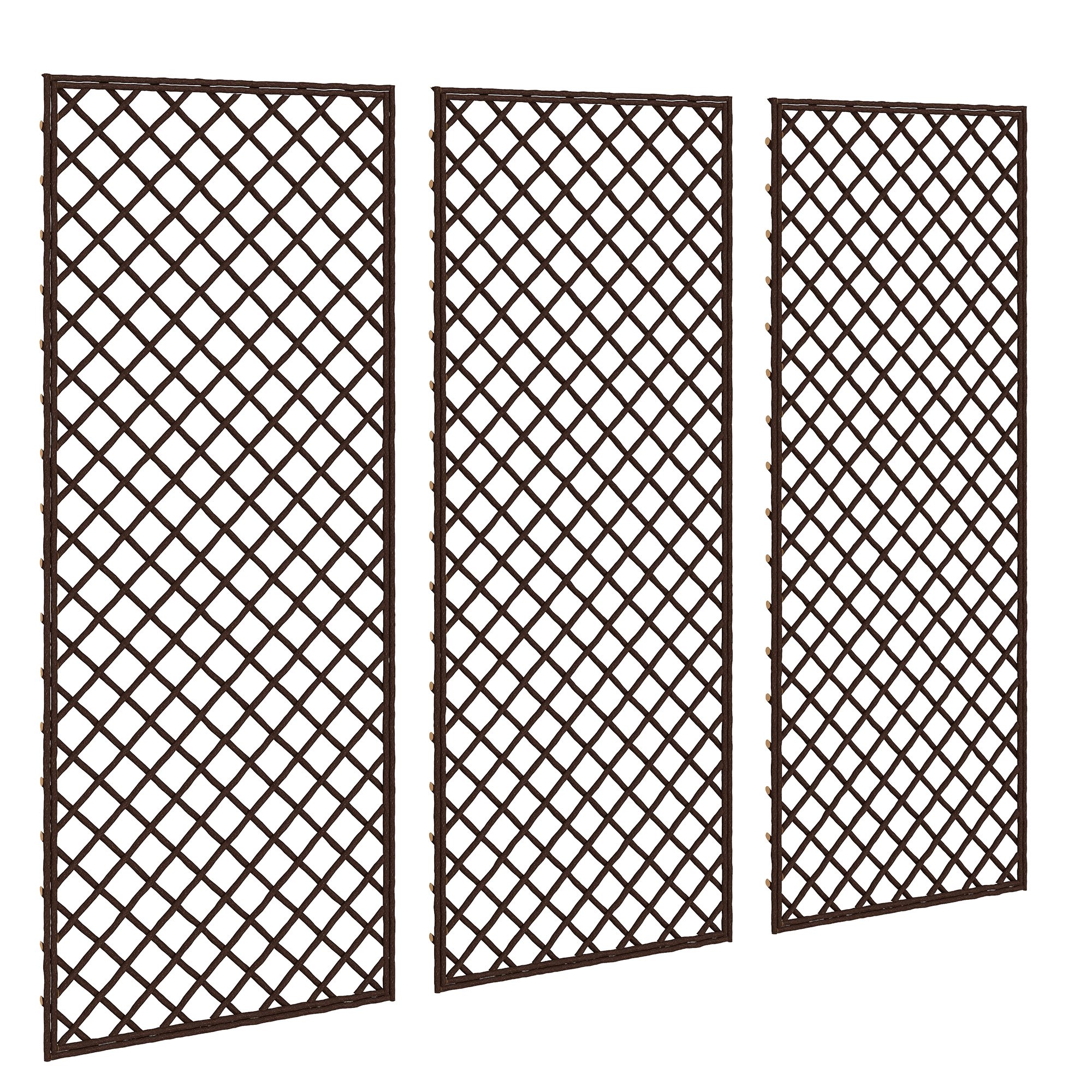 Outsunny Flat Top Willow Climbing Garden Trellis – Natural