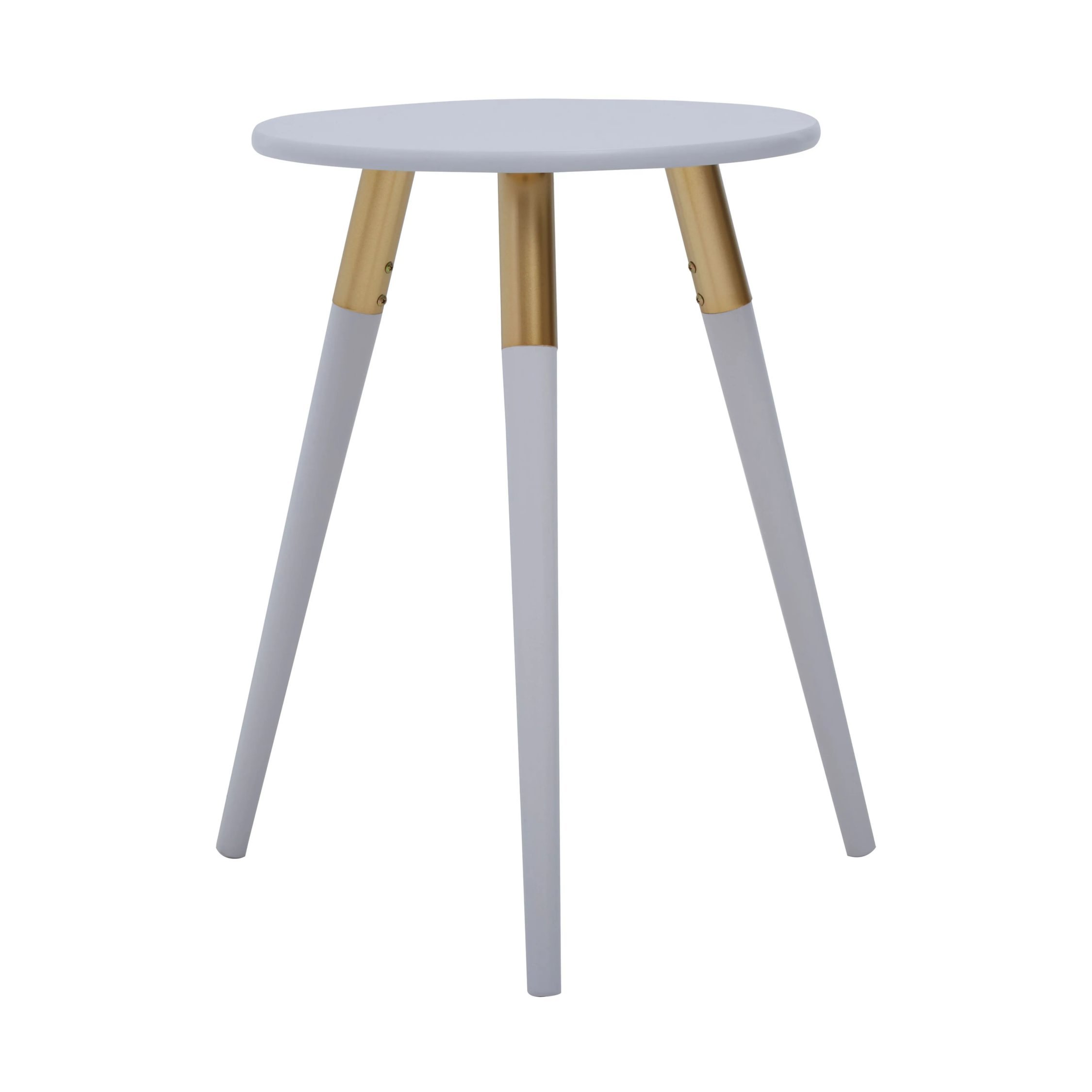 Orsina Nostra Round Rubberwood Side Table – Grey