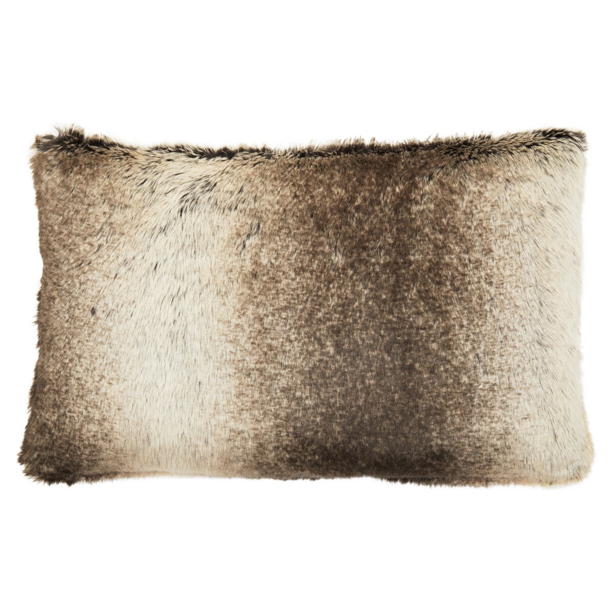 Orsina Bosie Lamina Ombré Faux Fur Rectangular Cushion – Mocha