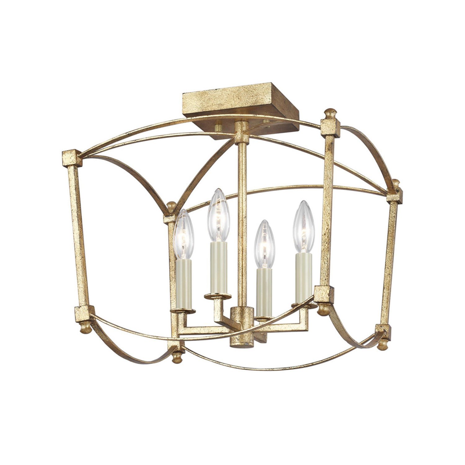 Elstead Feiss Flush Ceiling Light - Antique gold