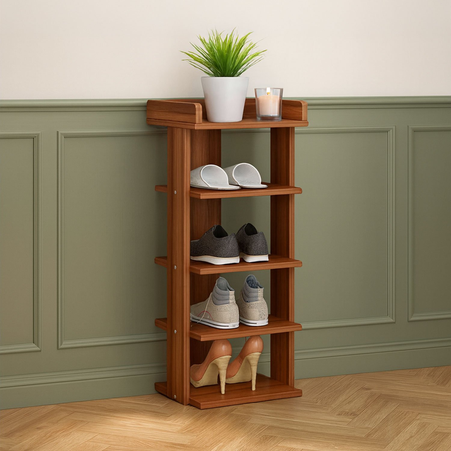 Neo Multi-Layer Wooden Shoe Rack - Natural