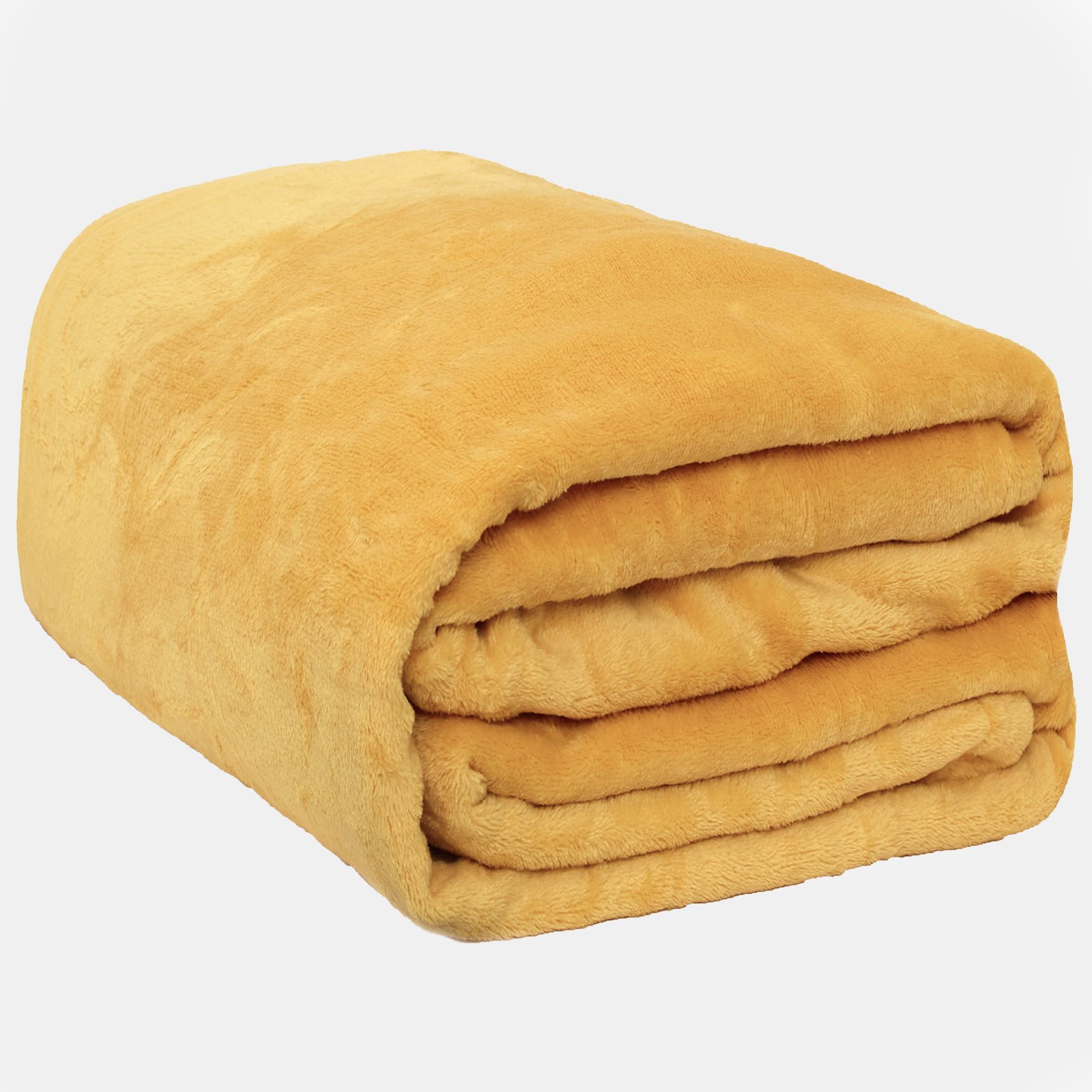 OHS Ultra Soft Blanket Throw - 120 x 150cm - Ochre