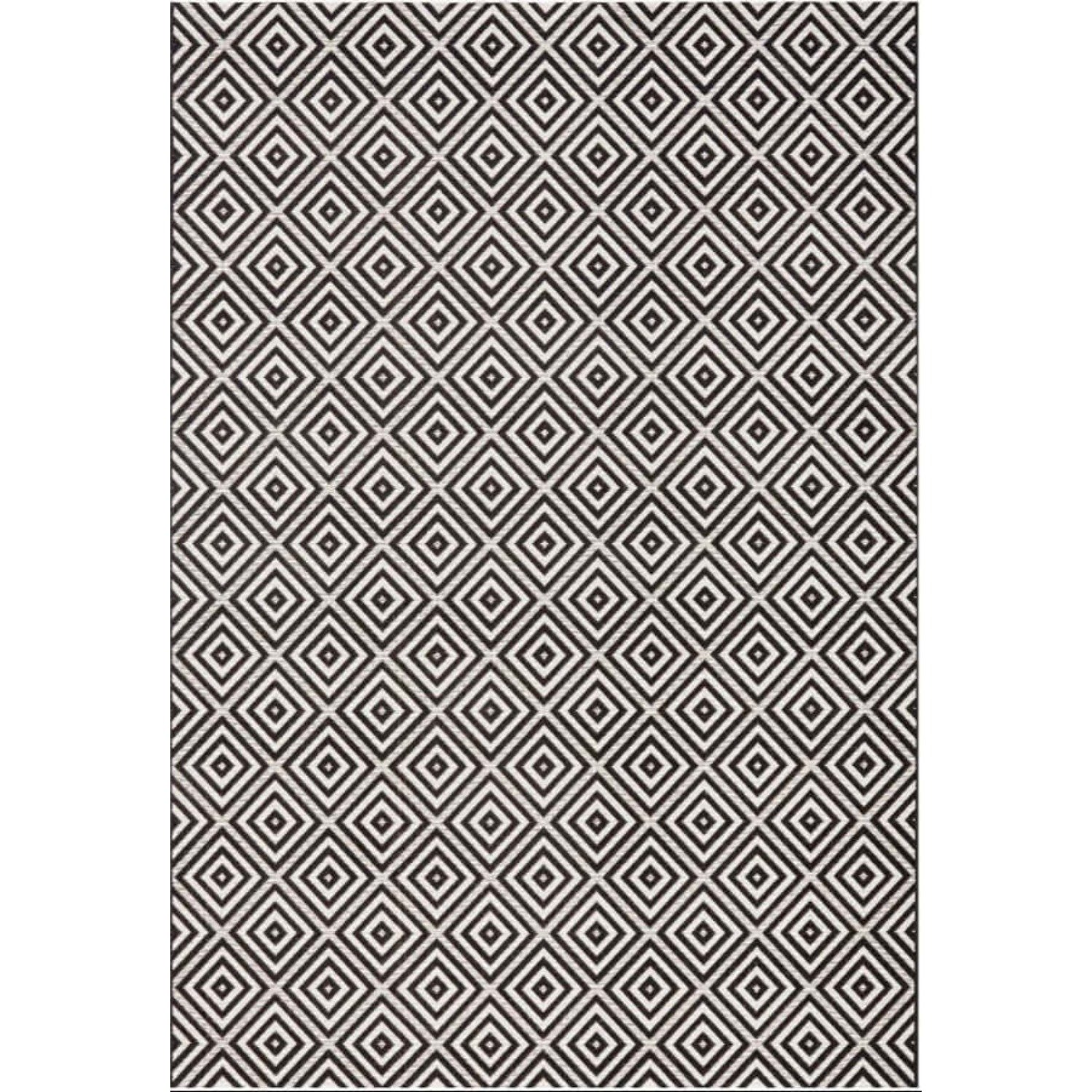 Hanse Home Black Karo Diamond Indoor Outdoor Rug - 240 x 340cm