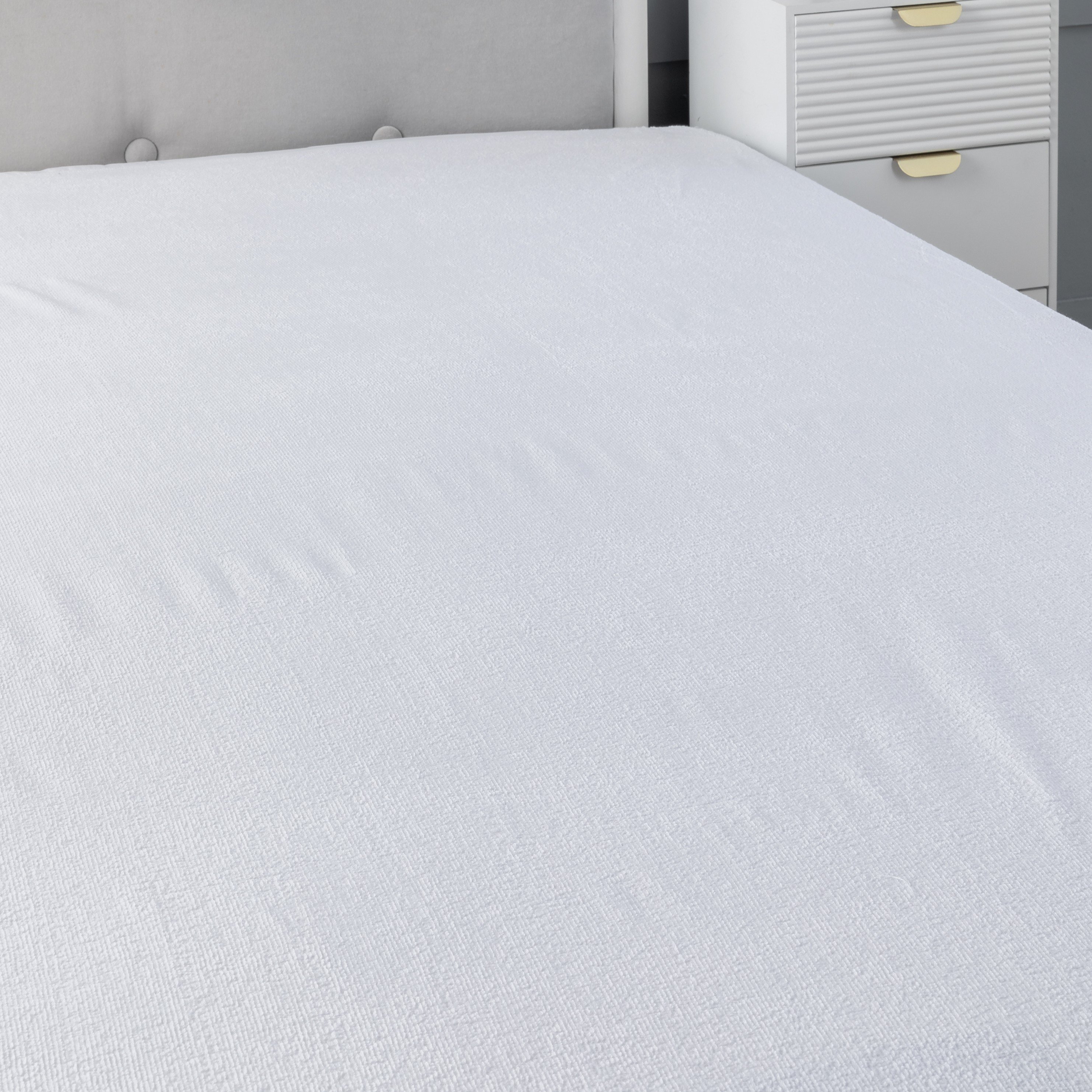 Snug City Waterproof Terry Towel Fitted Mattress Protector – Cot