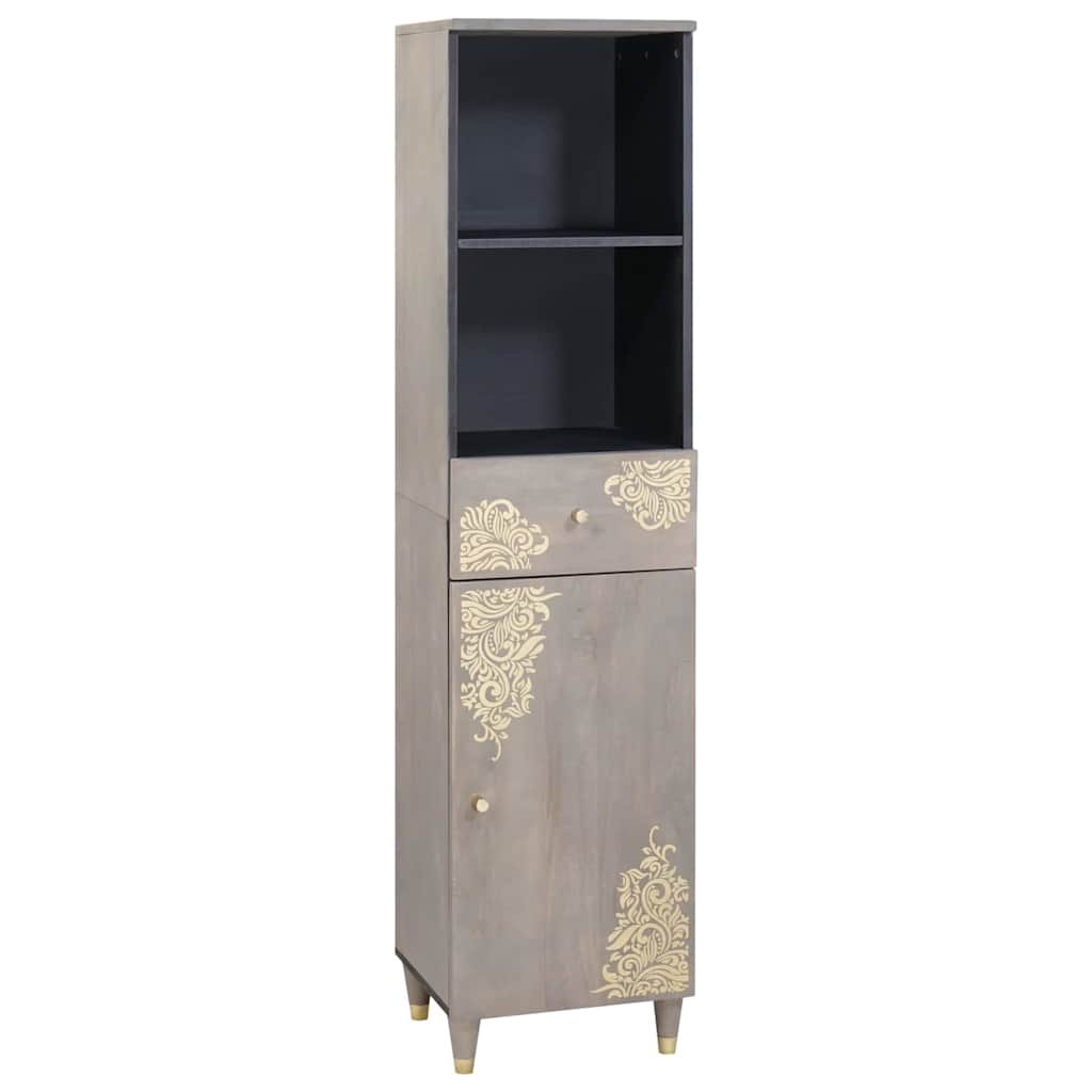 Walplus Mango Wood Sideboard - Grey - 38 x 33 x 160 cm