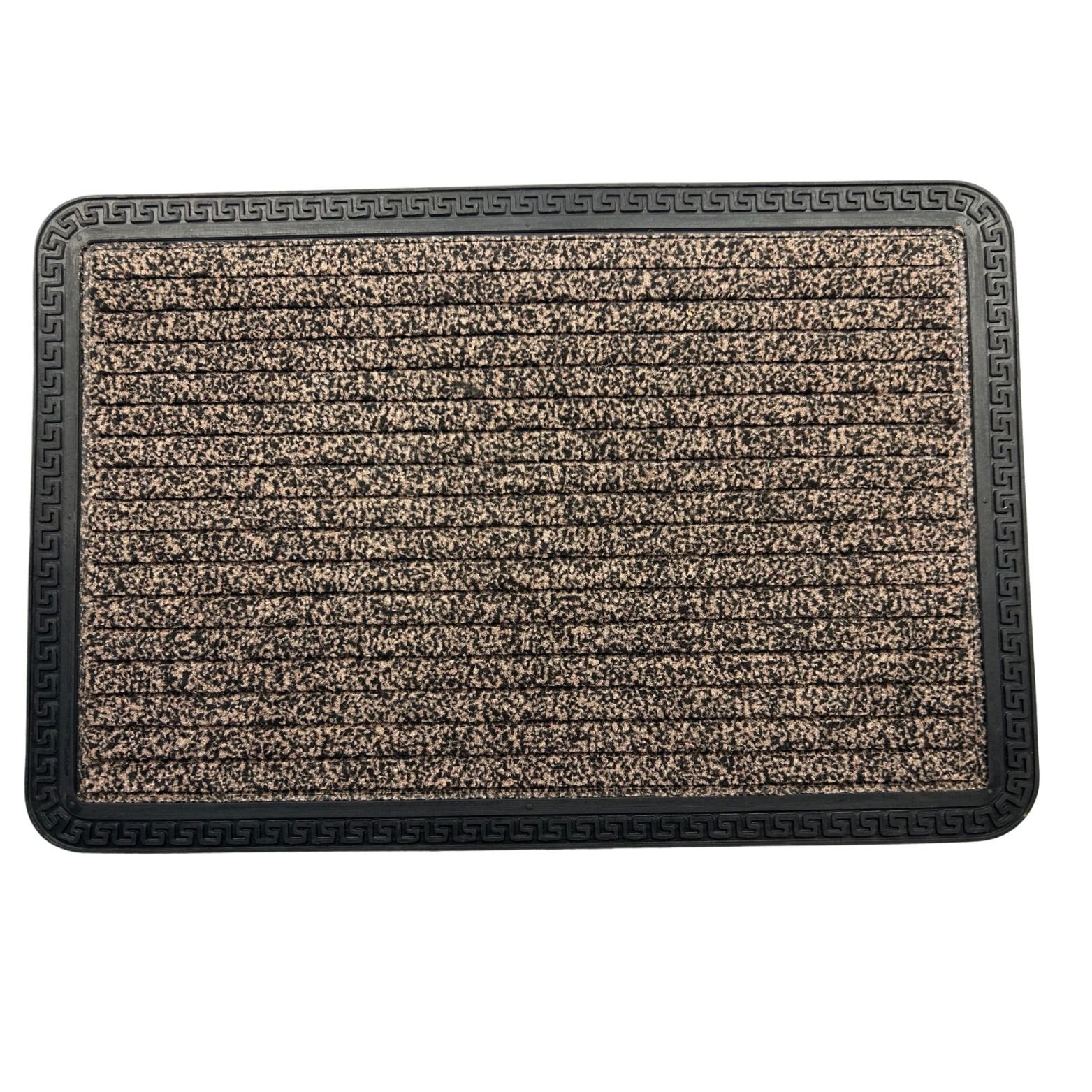 Ark Mat Brown 5mm Heavy Duty Washable Rubber Backed Door Mat - 40 x 60cm