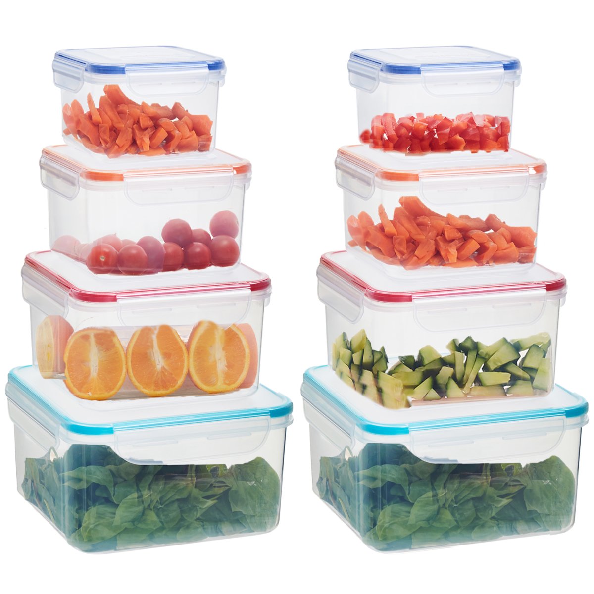 Orsina Herrela Set of 8 Airtight Lid Food Containers