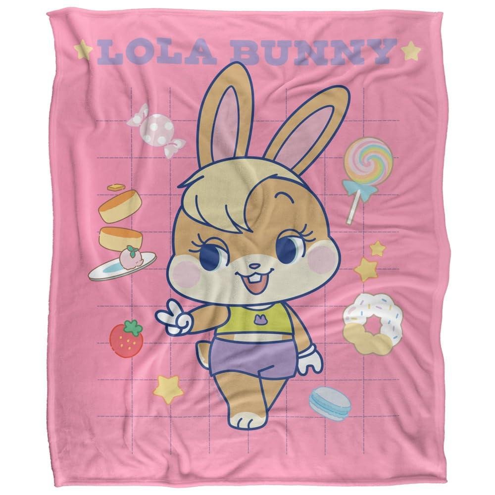 Looney Tunes Lola Bunny Gokko Grid Blanket - 147cm x 91cm