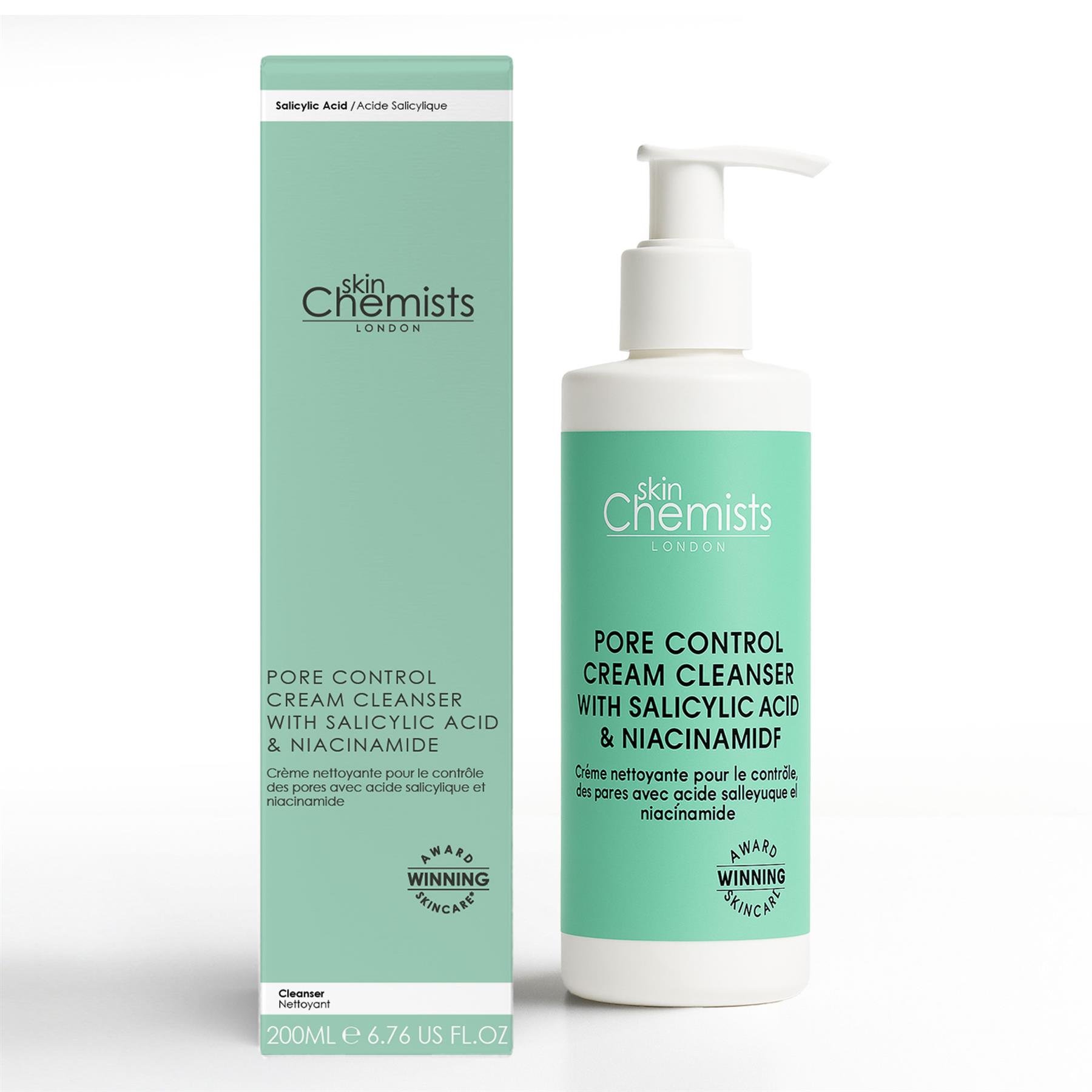 skinChemists Pore Control Cream Cleanser with Salicylic Acid - 200ml