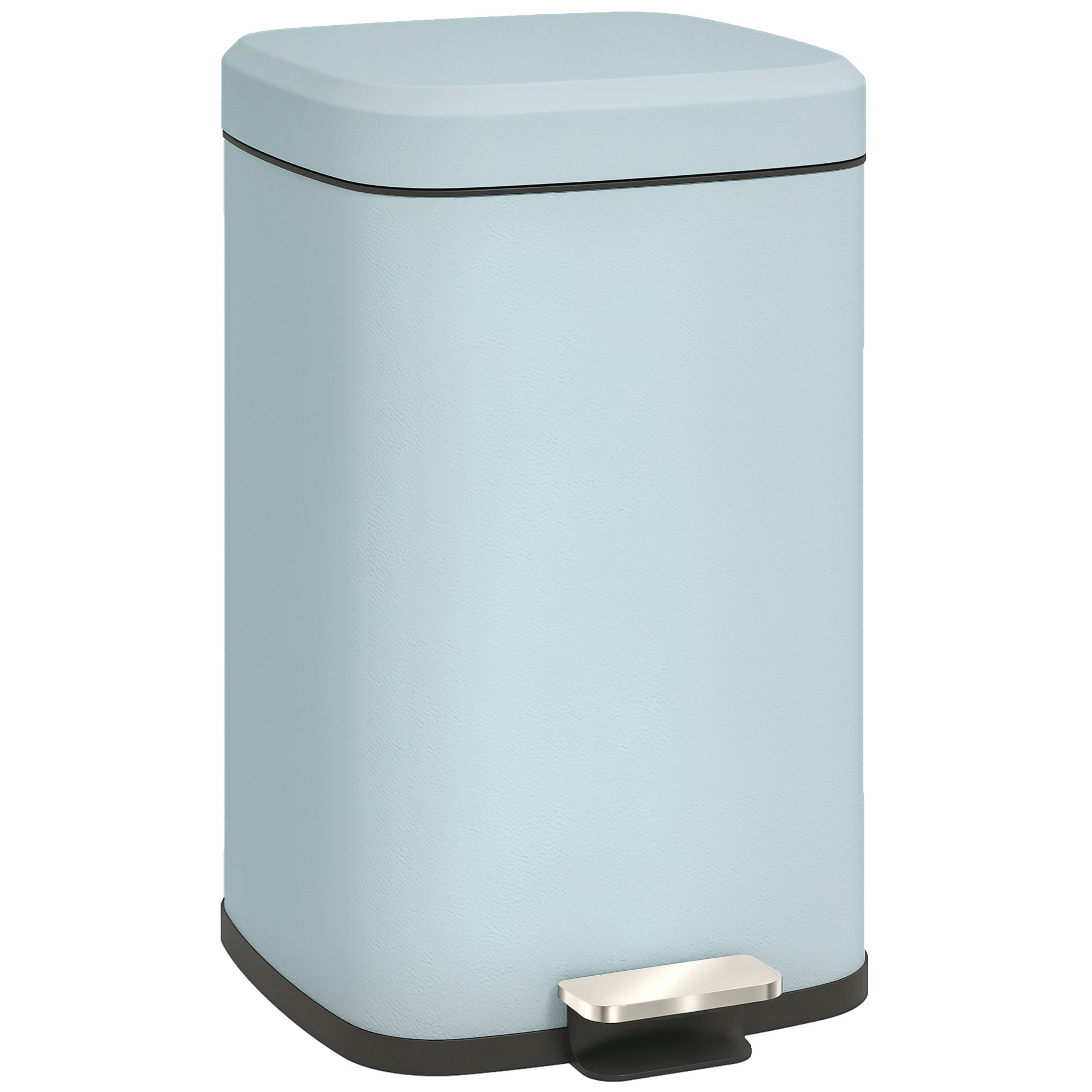 HOMCOM 20L Fingerprint Proof Pedal Bin with Removable Inner Bucket- Light Green