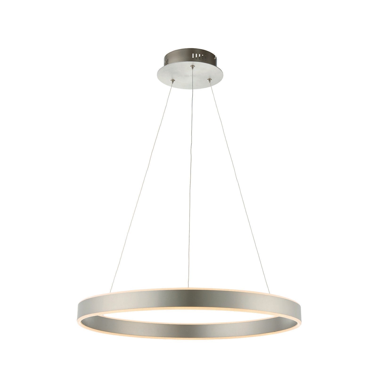 Loops Direct Steel and Acrylic Ceiling Pendant Light - Matt Nickel