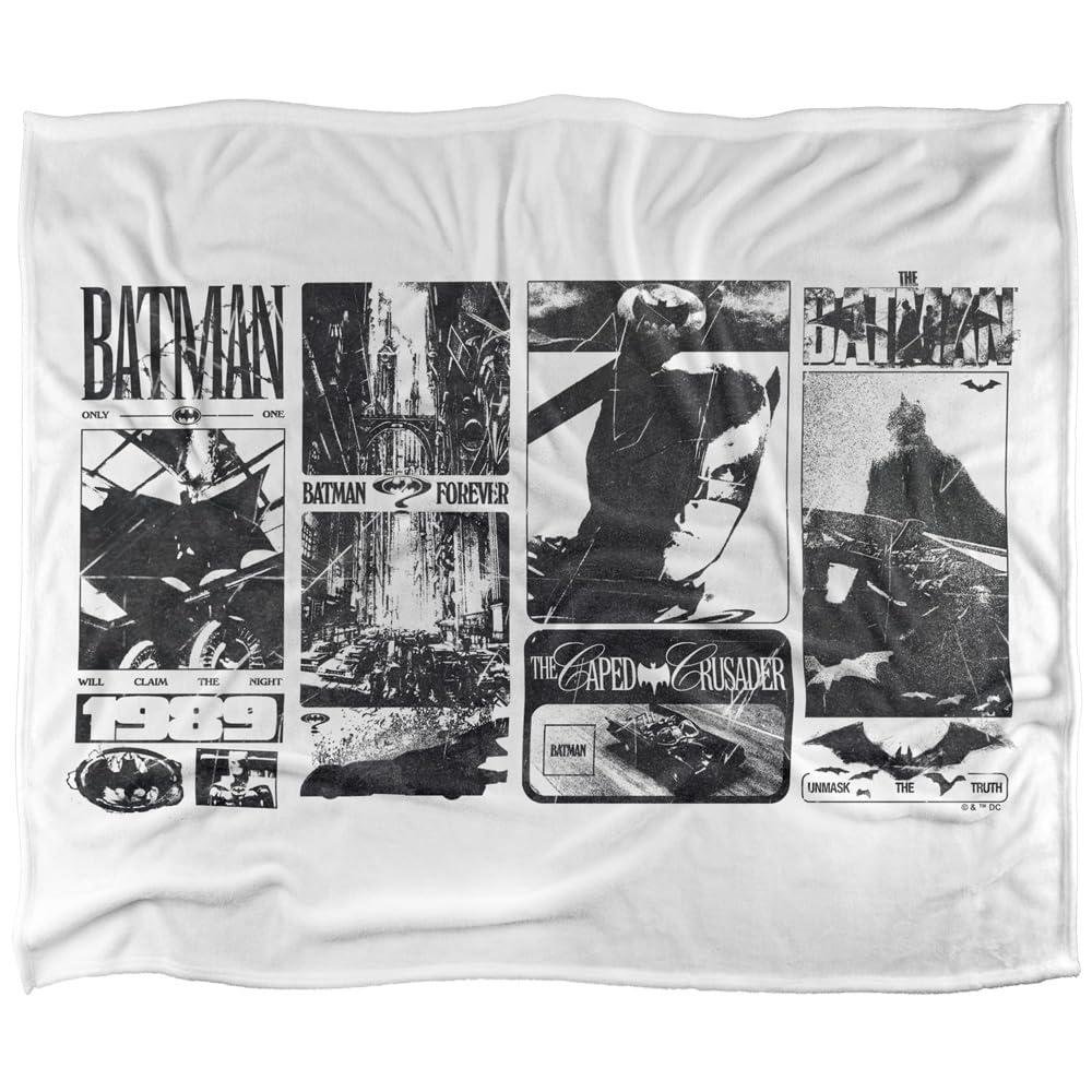 Batman Through The Years Live Action Blanket - 152cm x 127cm