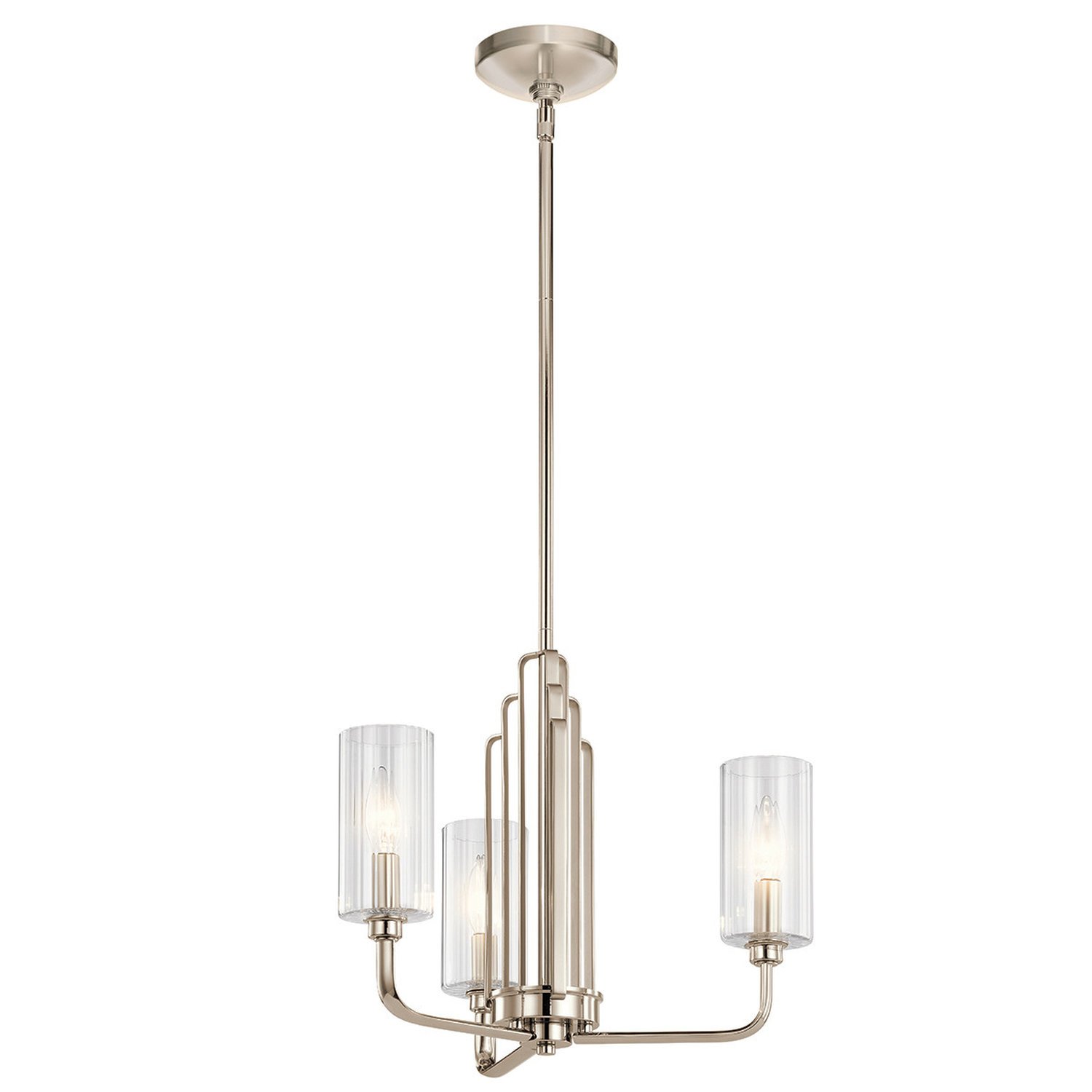Elstead Kichler 3 Arm Pendant Light - Polished Nickel