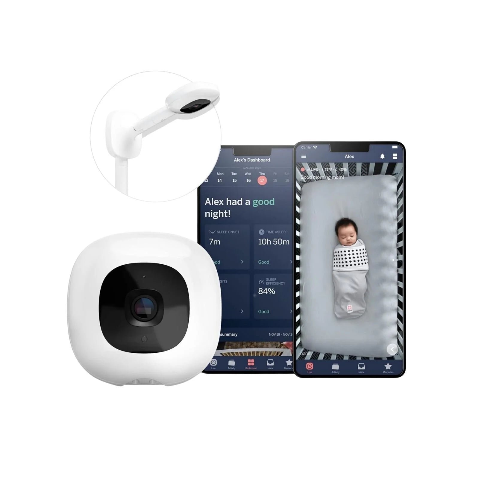 Nanit Smart HD Baby Monitor with Wall Mount
