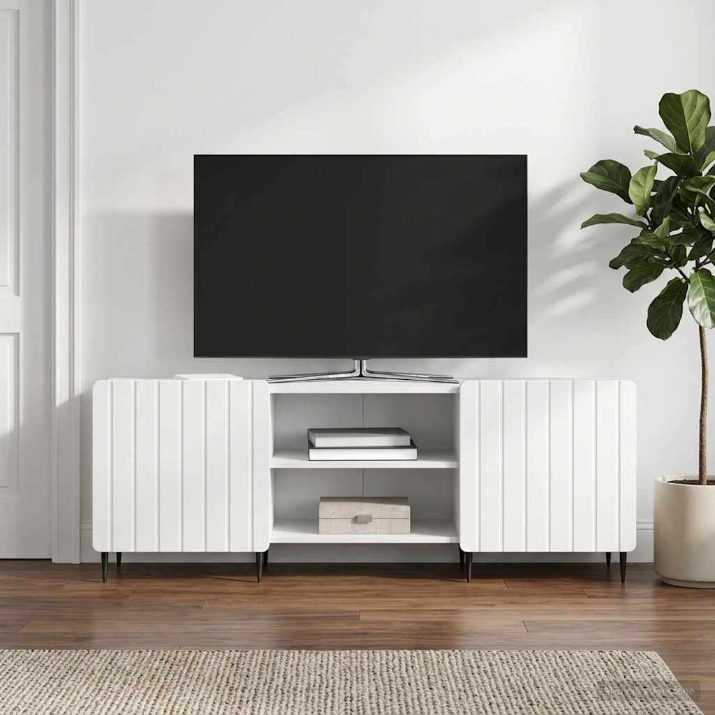 Walplus Engineered Wood TV Cabinet - White - 150 x 31 x 52 cm