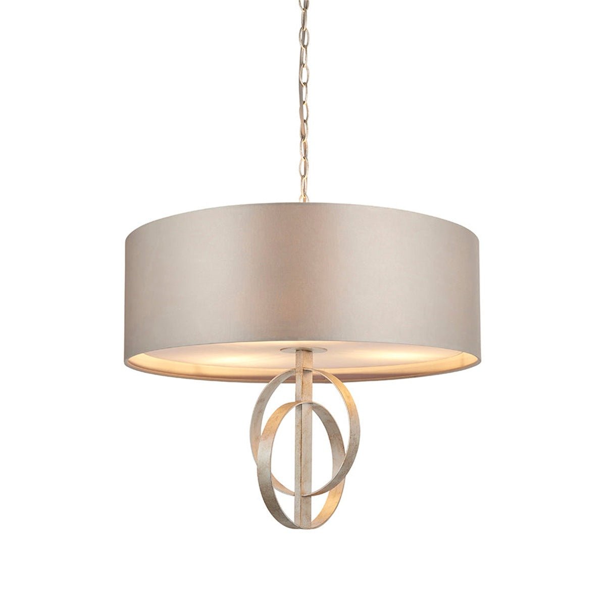 Loops Direct Steel Multi-Arm Ceiling Pendant Light - Antique Silver