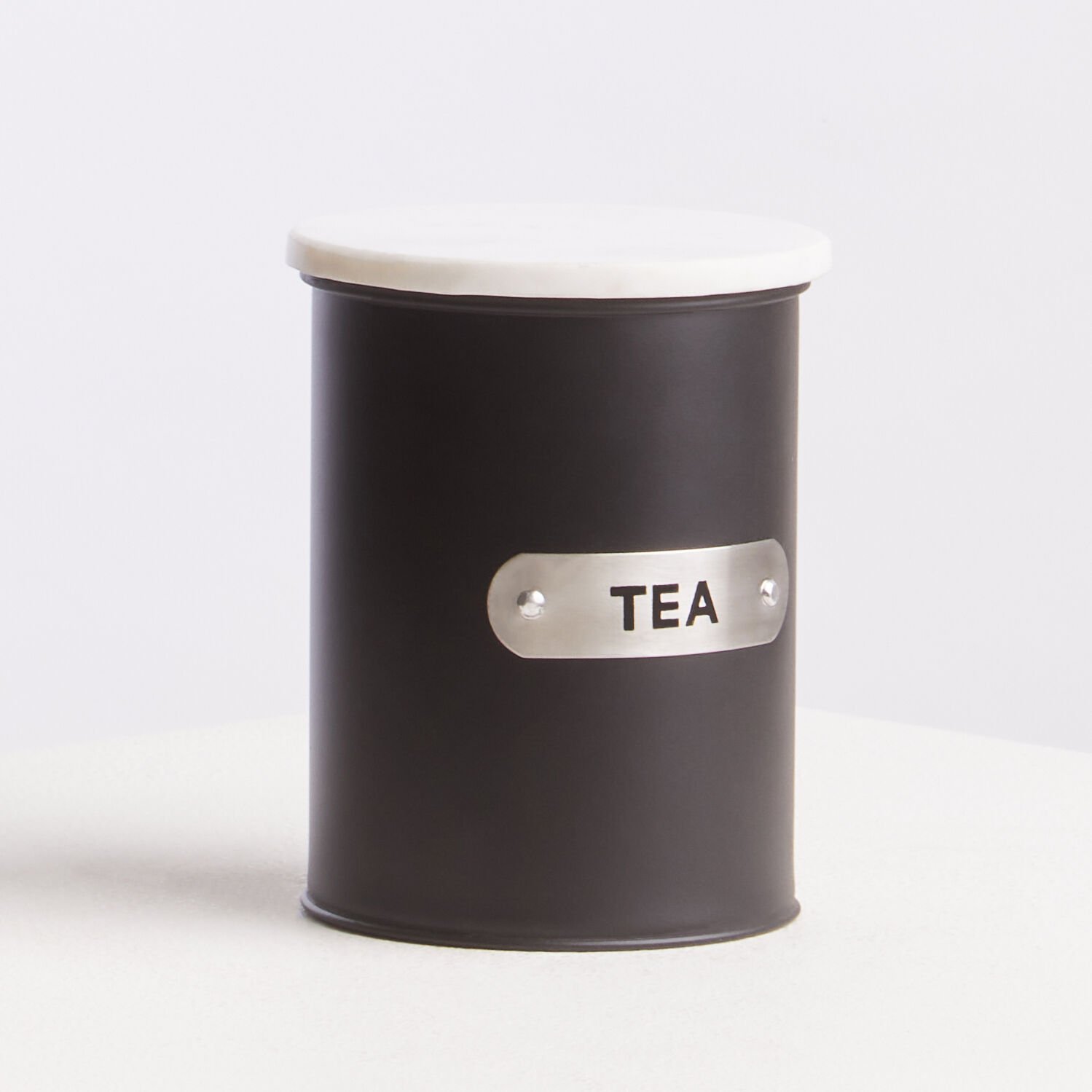 Orsina Liberty Enamel Marble Tea Canister – Black and White