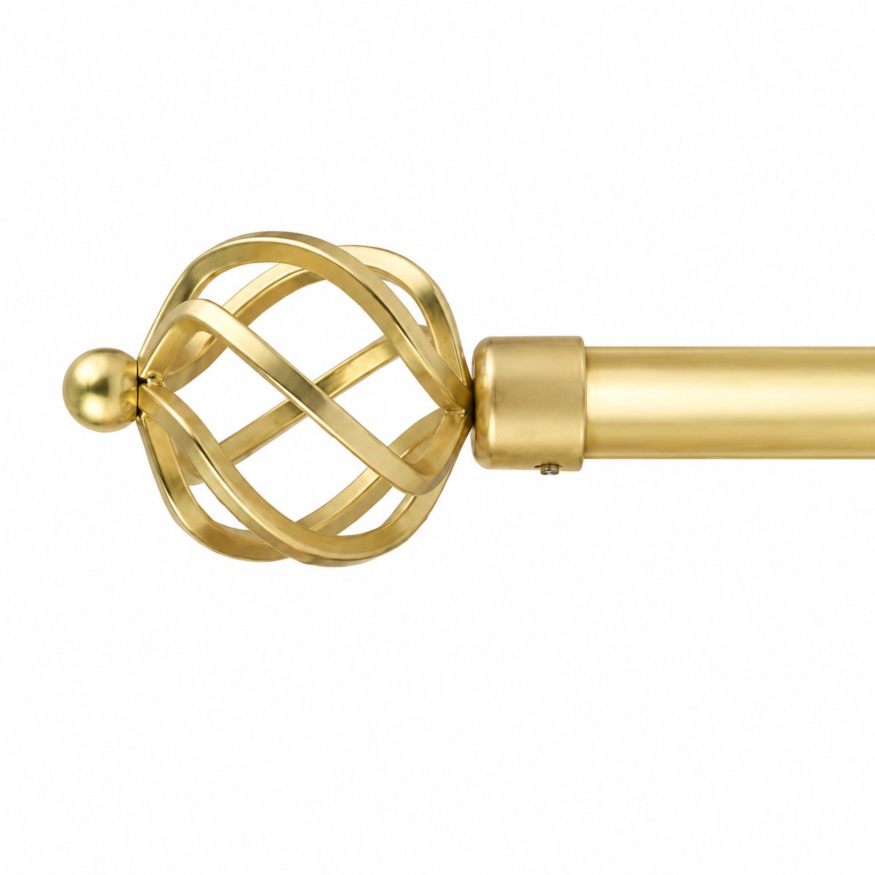 New Edge Blinds 16-19mm Gold Cage Eyelet Curtain Pole - 120cm - 210cm