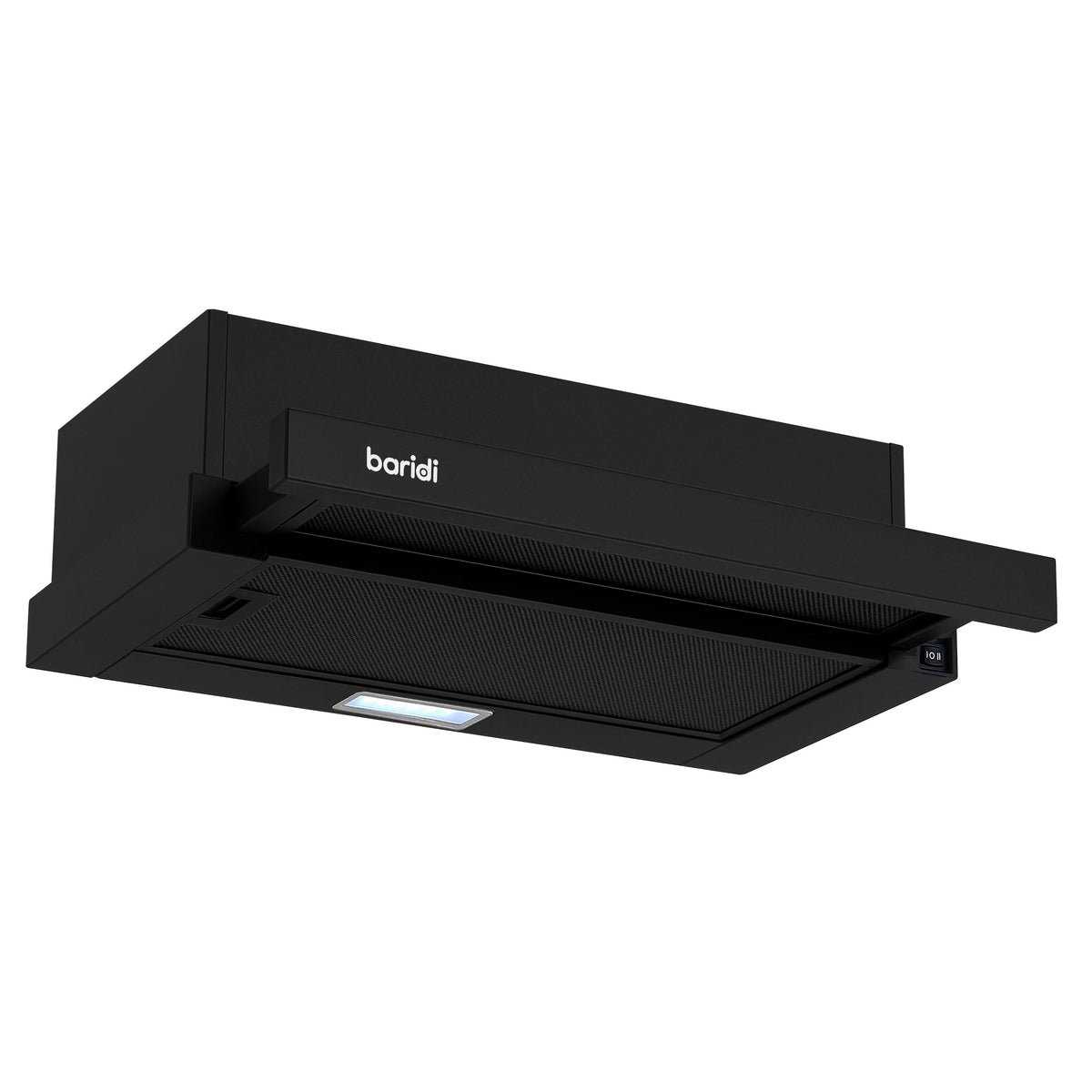 Baridi 60cm Telescopic Cooker Hood - Black