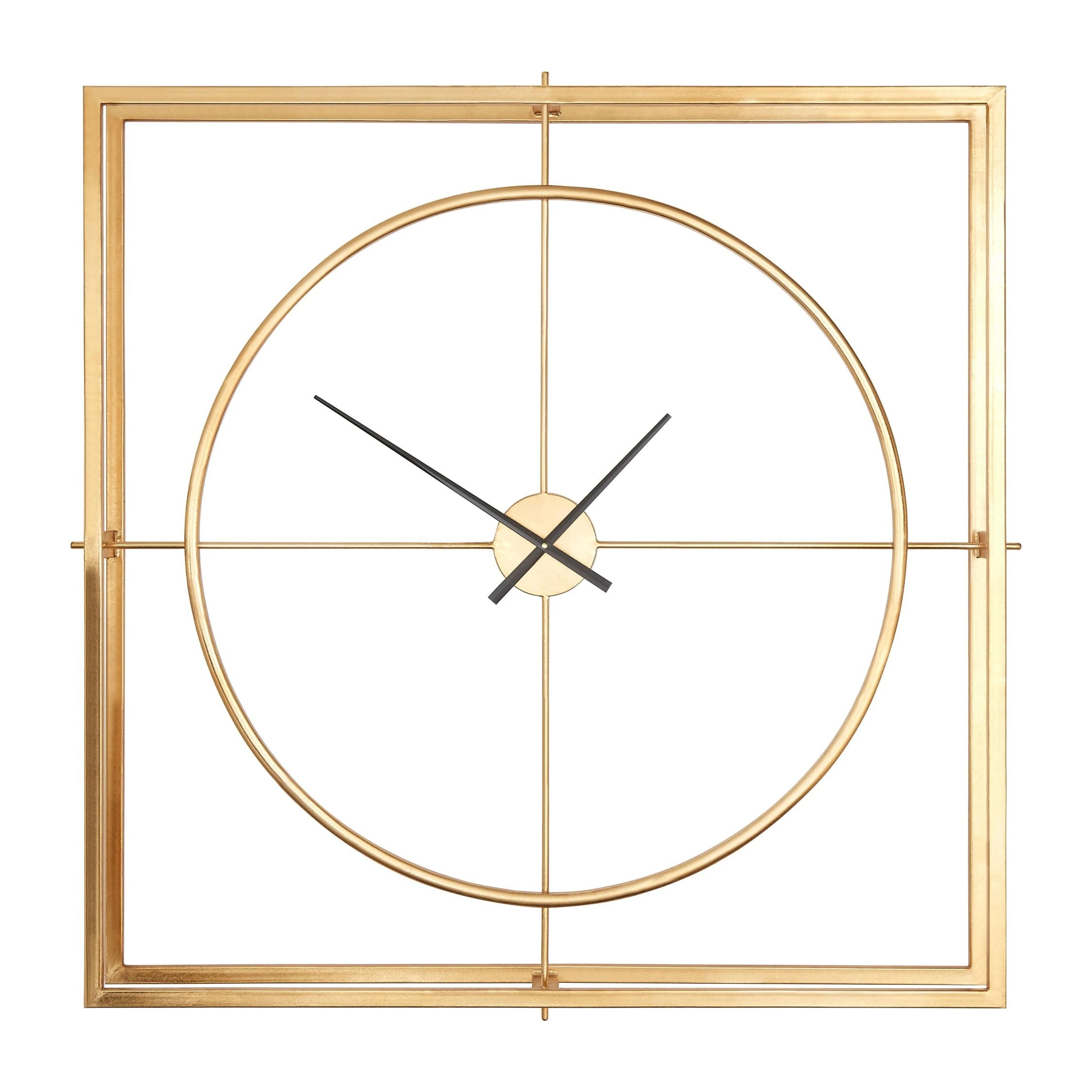 Orsina Trinity 105cm Dia Metal Wall Clock - Gold