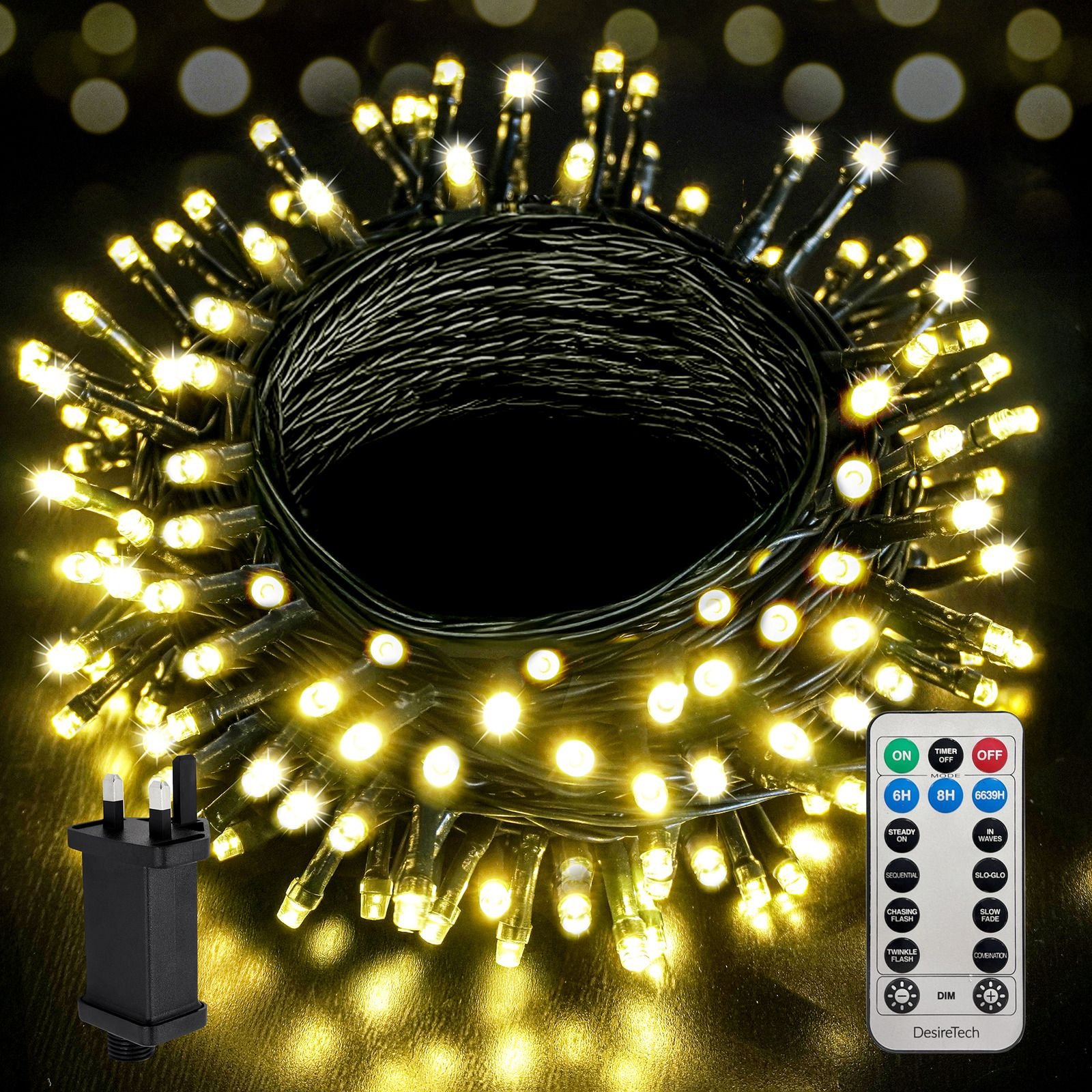 Desiretech 200 LED Outdoor String Lights 20m - Warm White