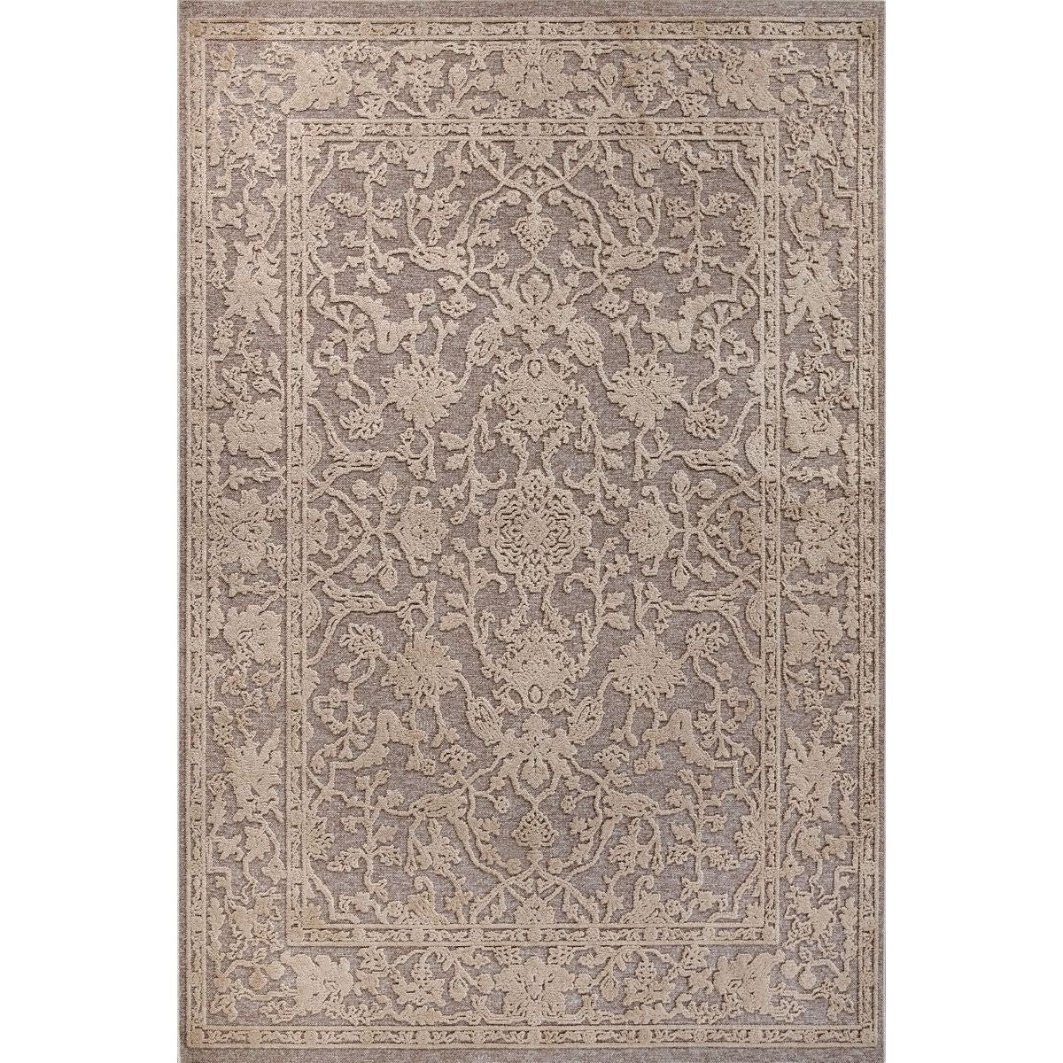 Villeroy & Boch Beige Ambroise Short Pile Rug Floral - 160 x 230cm