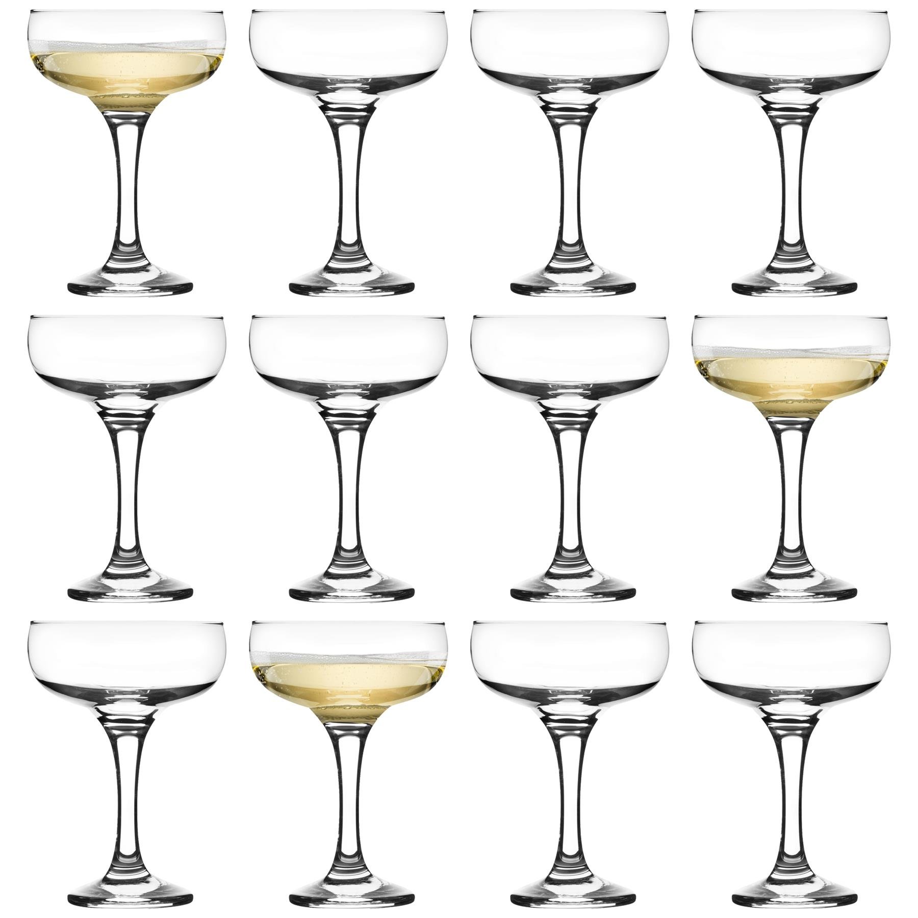 LAV Misket Glass Champagne Saucers - 235ml - Pack of 12