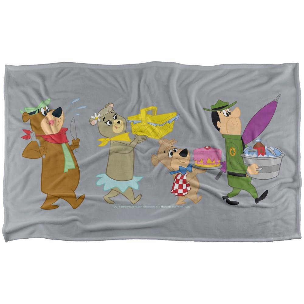 Yogi Bear Marching To The Picnic Blanket - 147cm x 91cm