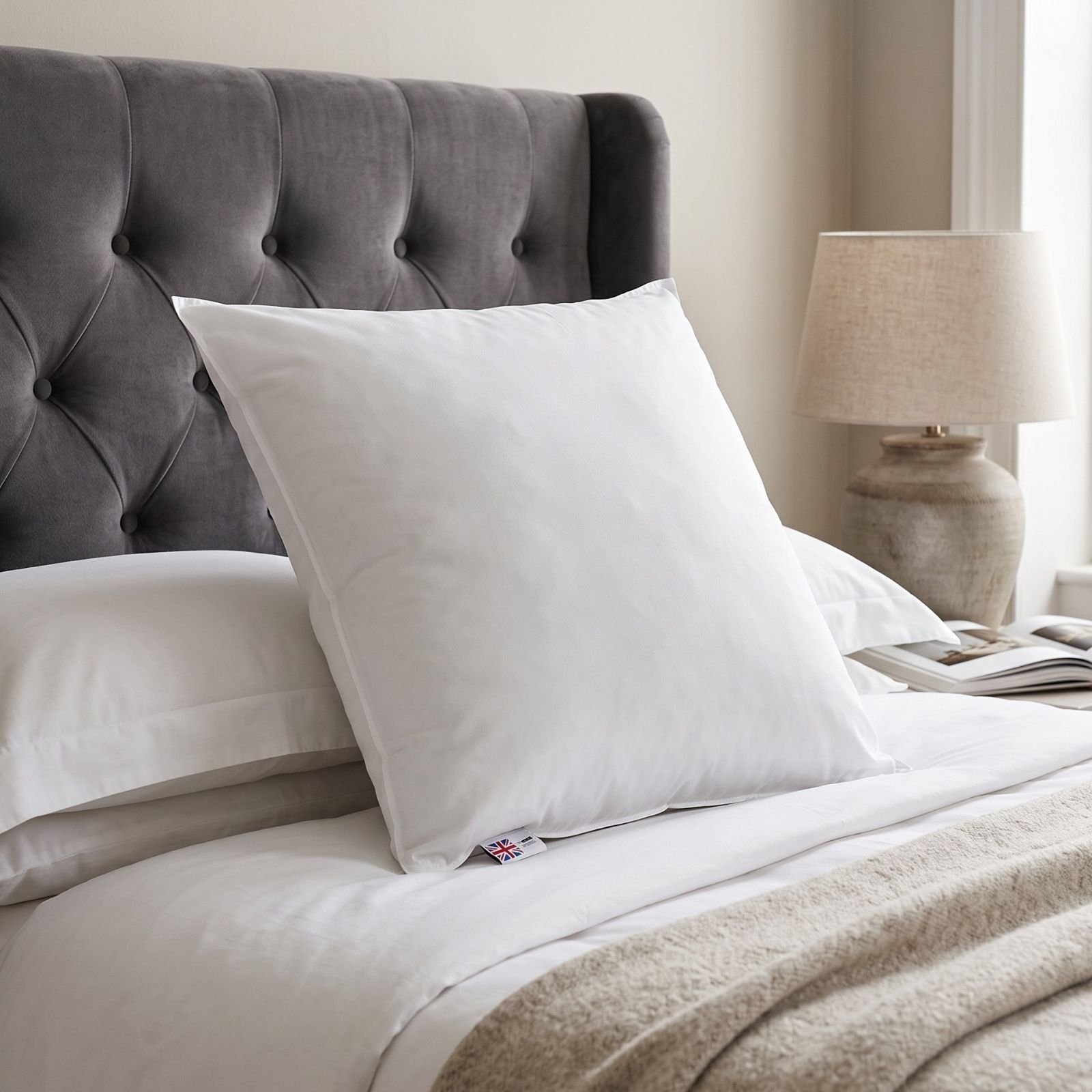 Homescapes Duck Feather European Pillow - 80 x 80 cm