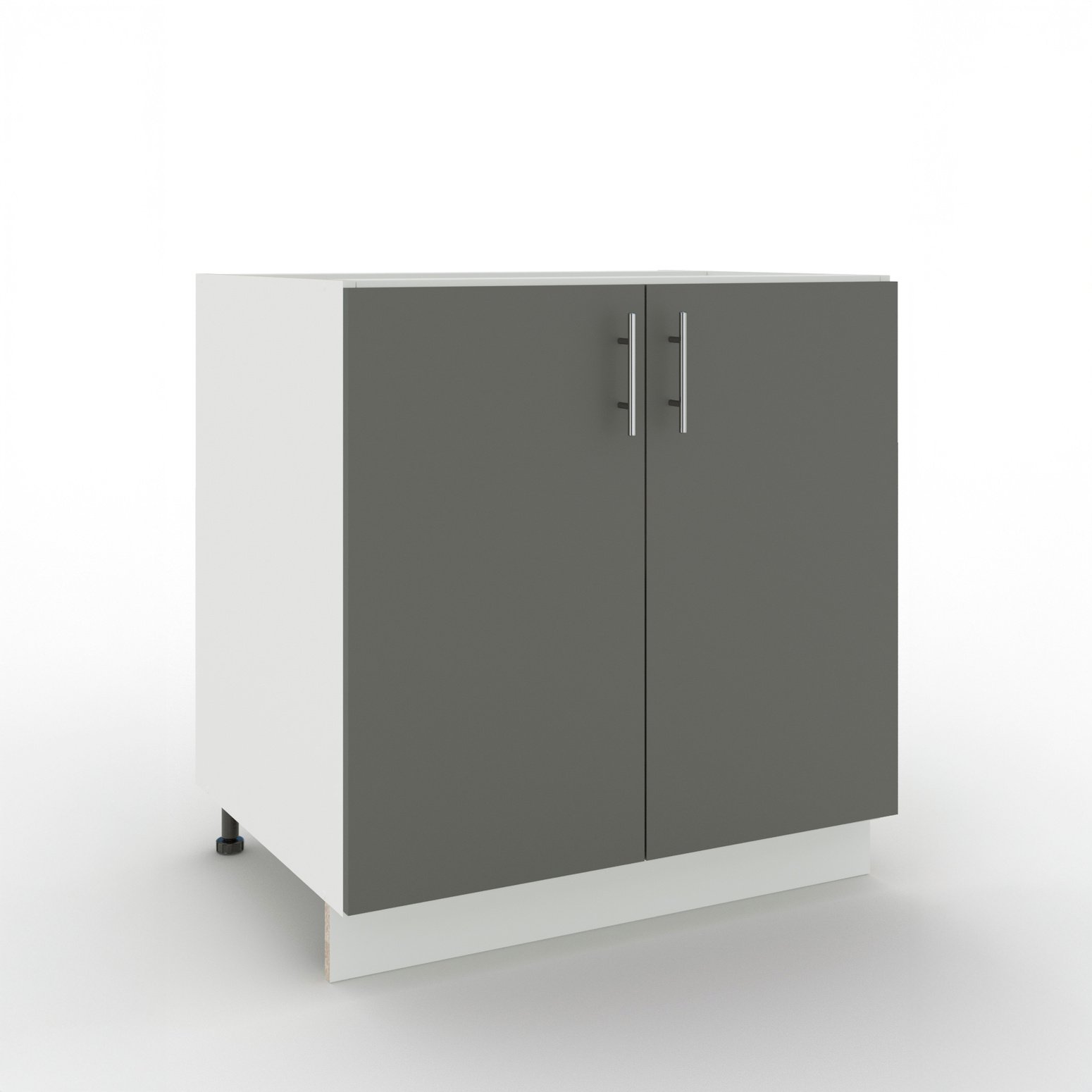 JD Greta 800mm Adjustable Leg Sink Cabinet with 2 Doors - Grey Matt