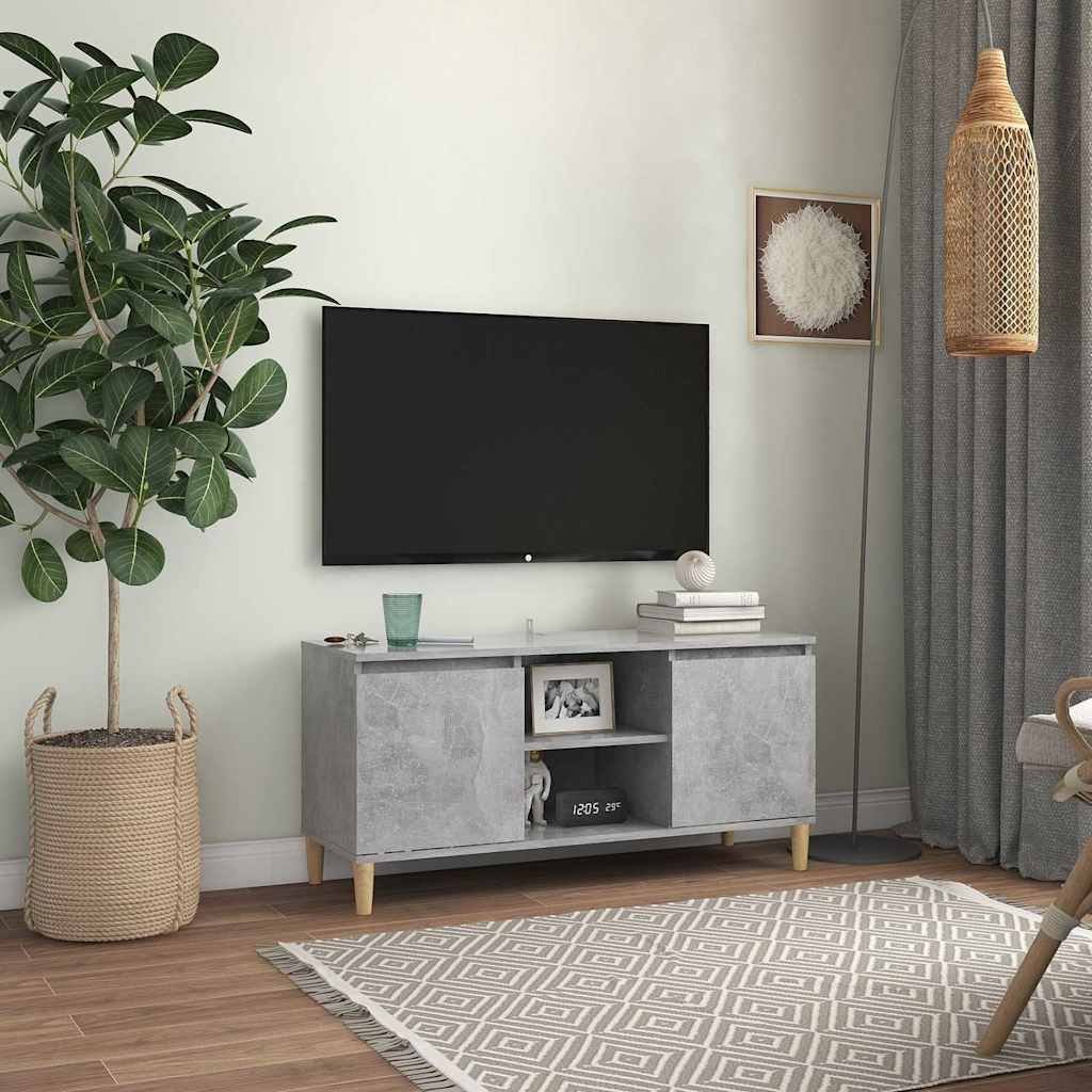 Walplus Engineered Wood 2 Shelves TV Cabinet - Grey - 103.5 x 35 x 50 cm