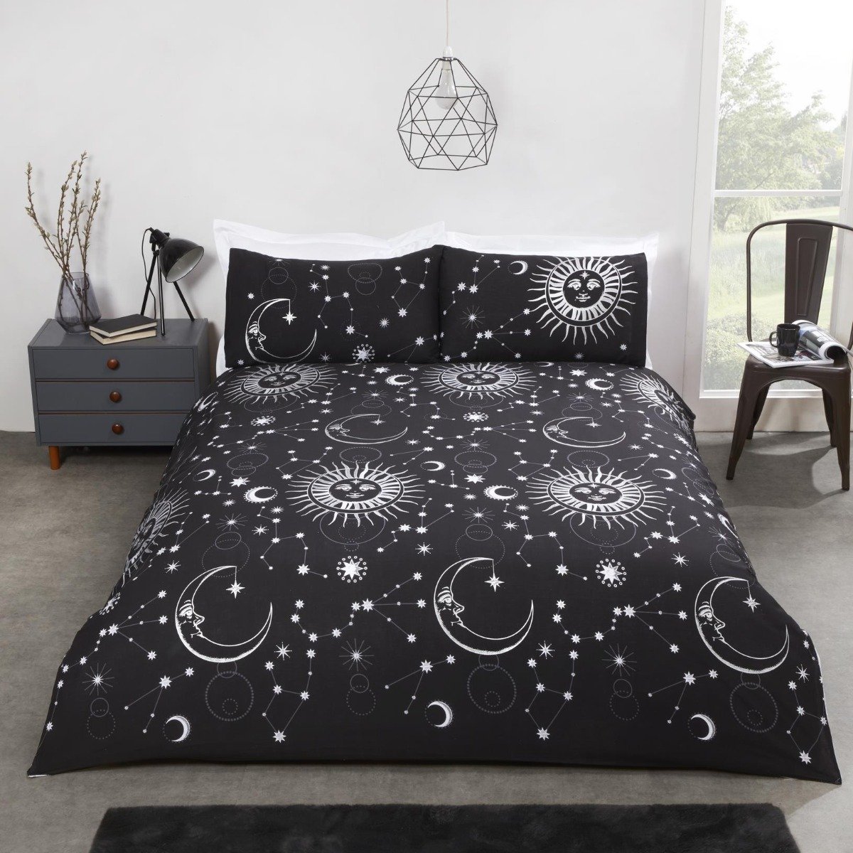Rapport Celestial Black Duvet Cover Set - Single