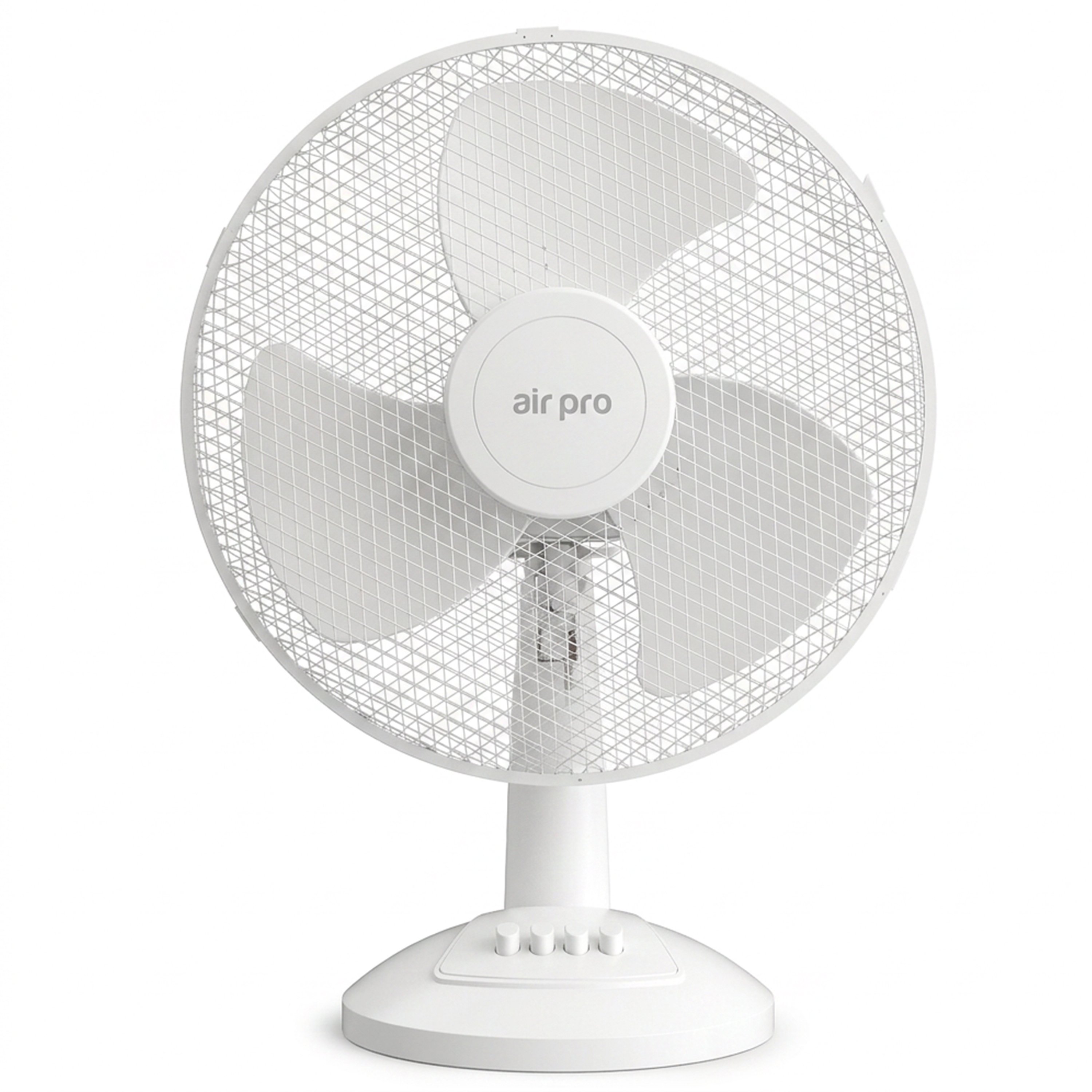 Air Pro 12in Desk Tower Fan with Tilt Oscillation & 3 Speeds - White