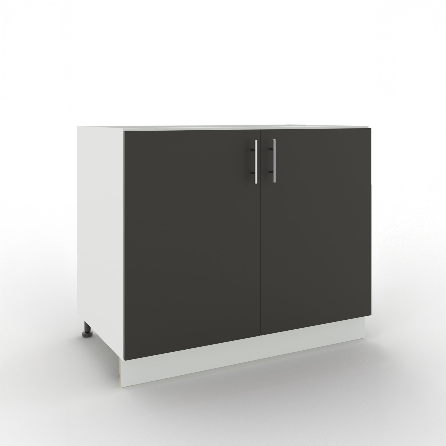 JD Greta 1000mm Adjustable Leg Sink Cabinet with 2 Doors - Dark Grey Matt