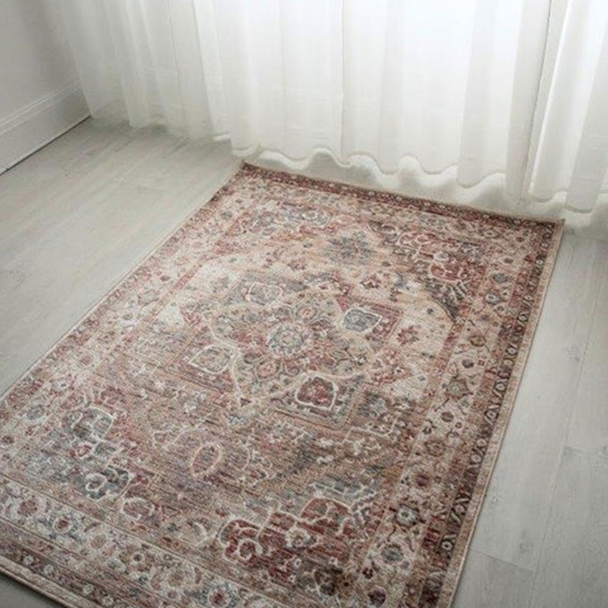 Mega Flooring Beige Traditional Abstract Runner - 60 x 230cm