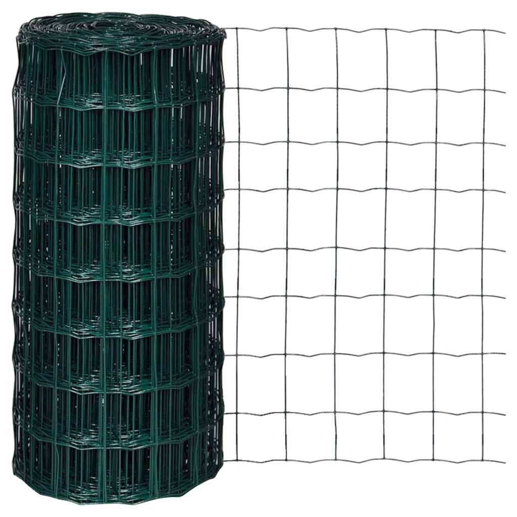 Walplus Pvc-coated Iron Fence Panels - Green - 1000 x 0.22 x 80 cm