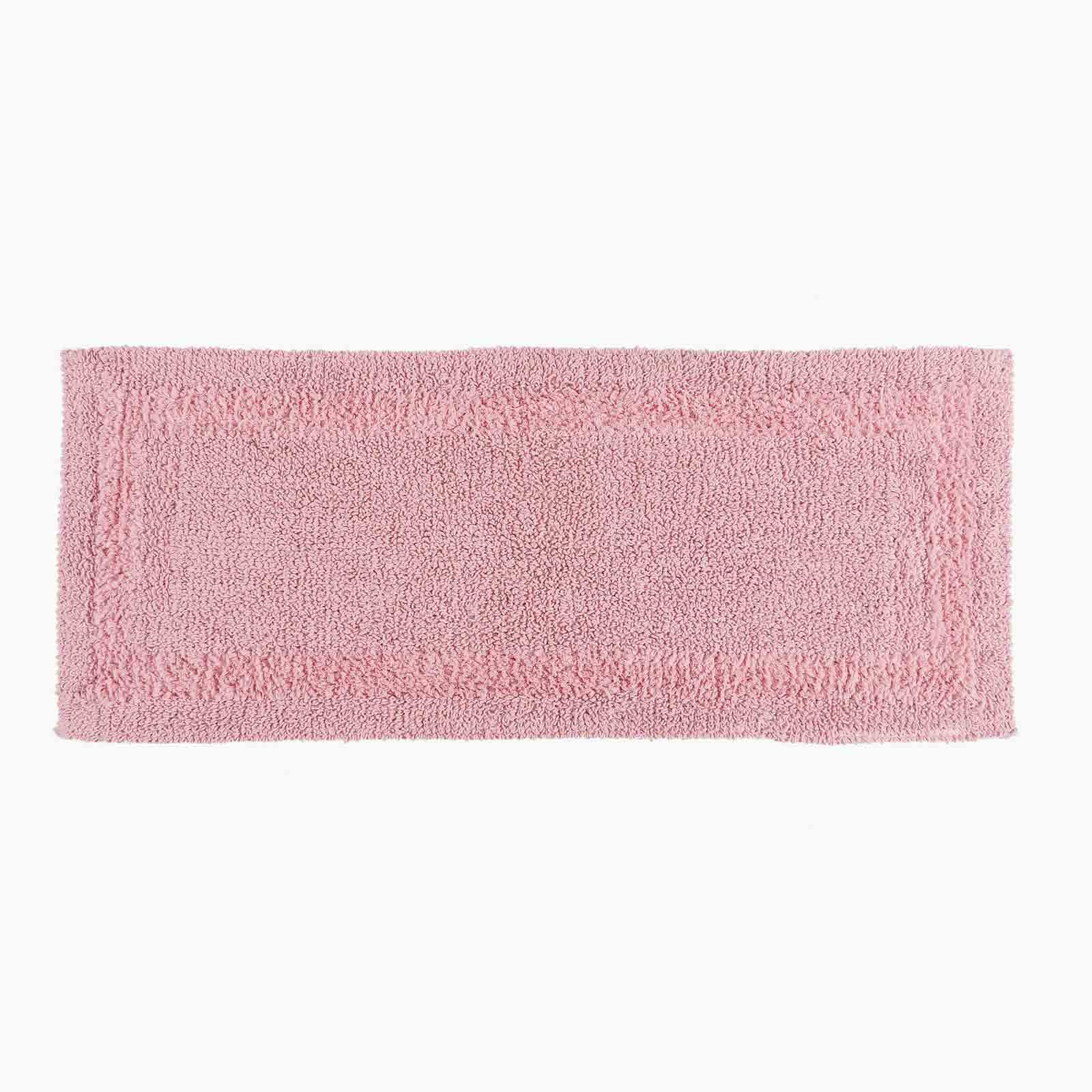 Homescapes Reversible Bath Mat Runner - Blush Pink