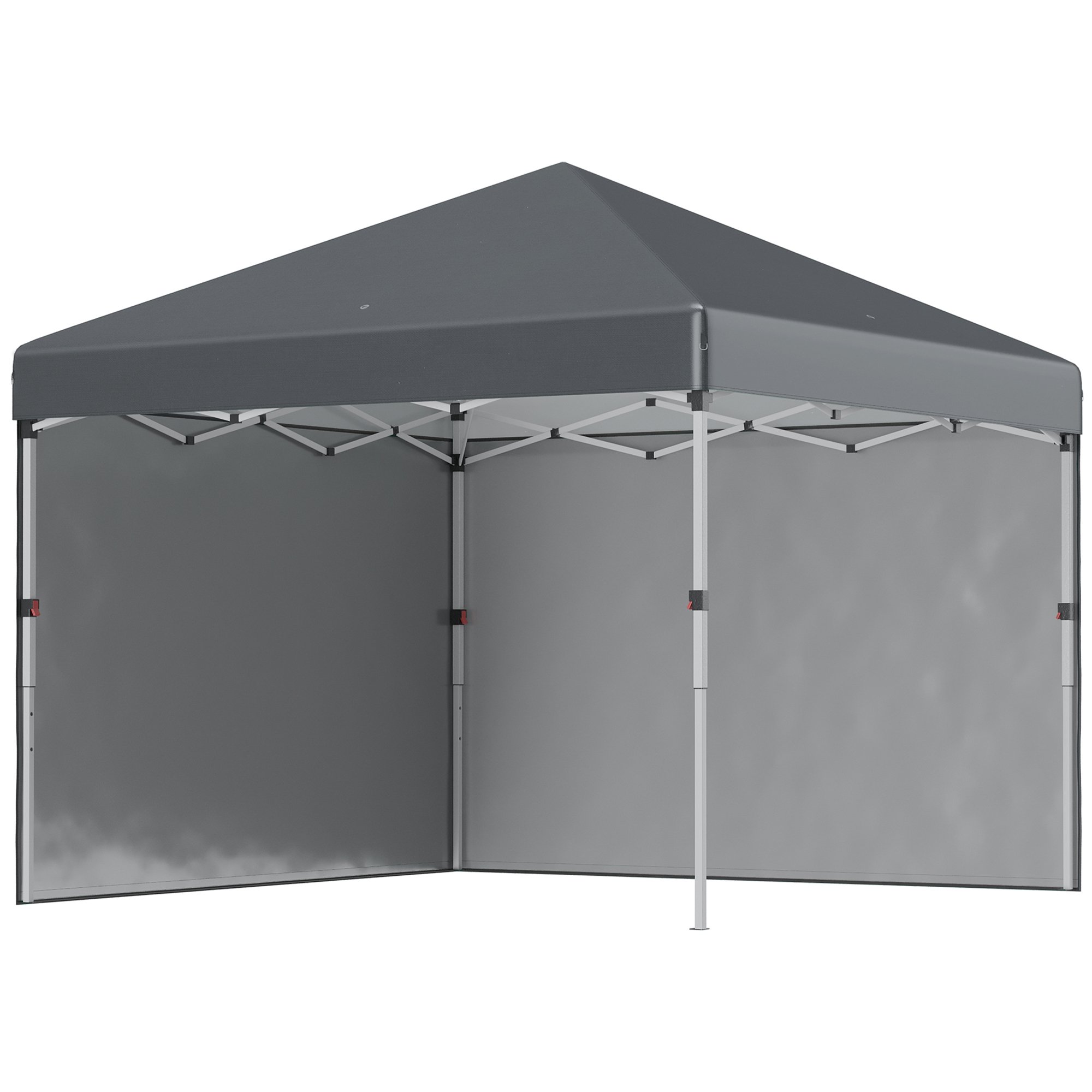Outsunny Pop Up Steel Gazebo – Dark Grey