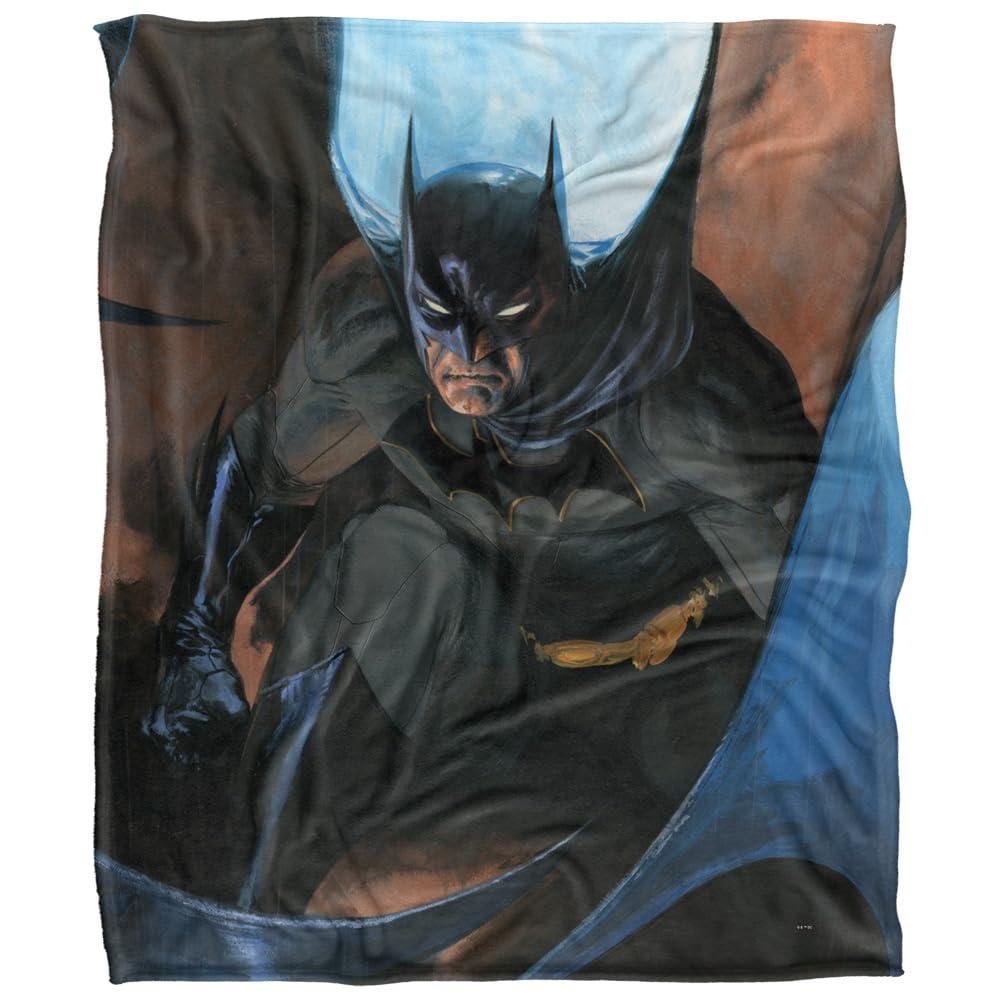 Batman Action Pose Polyester Soft Touch Blanket - 147cm x 91cm