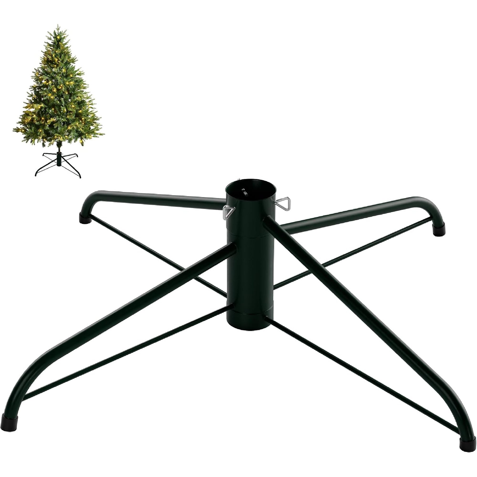 Vivo Technologies Christmas Tree Stand Base with Thumb Screw - Green