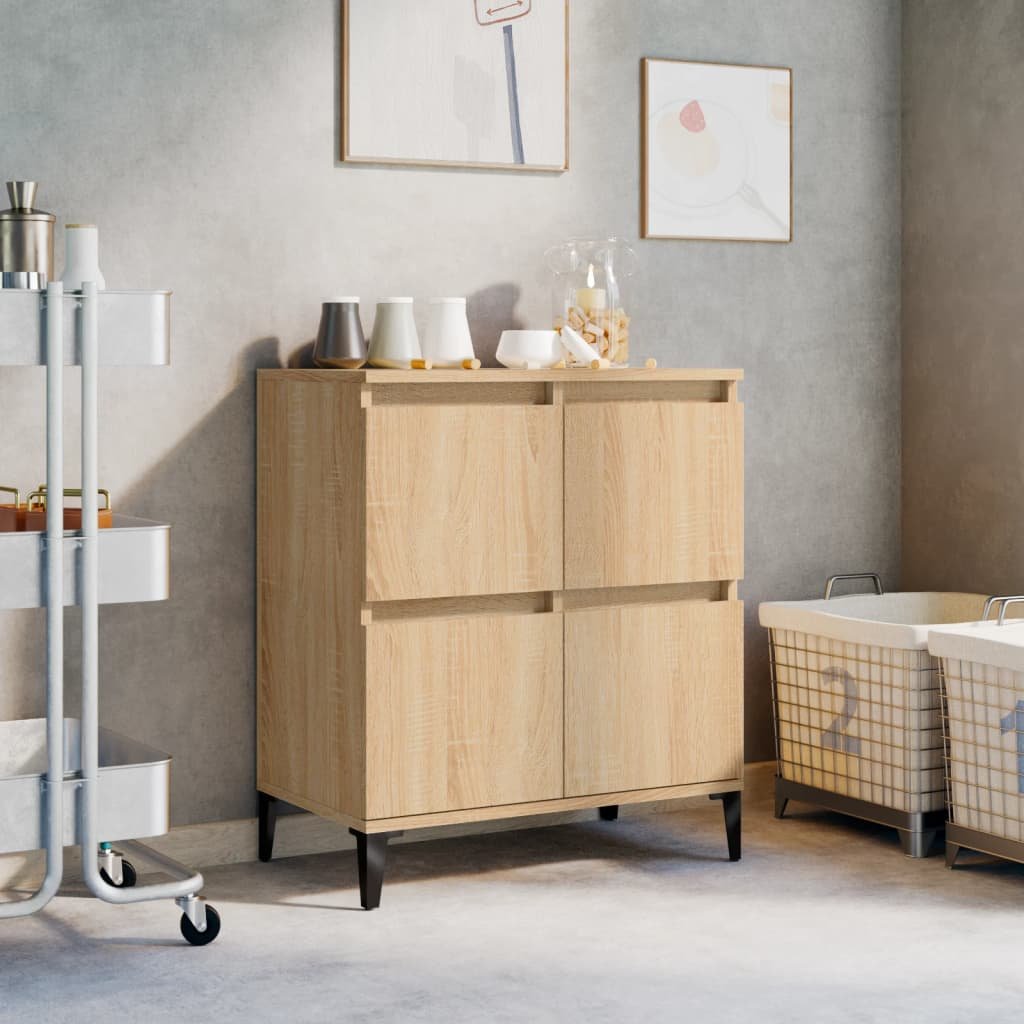 Walplus Engineered Wood Sideboard - Sonoma Oak - 60 x 35 x 70 cm
