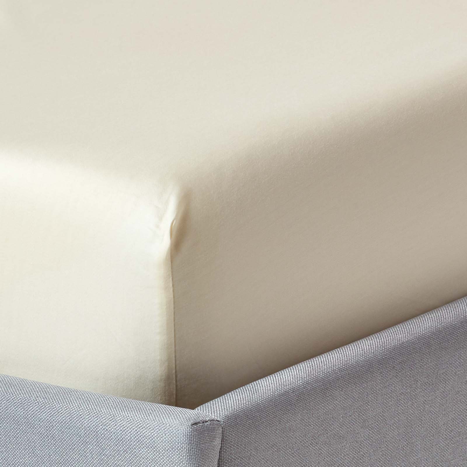 Homescapes Organic Egyptian Cotton Cream Deep Fitted Sheet - King Size