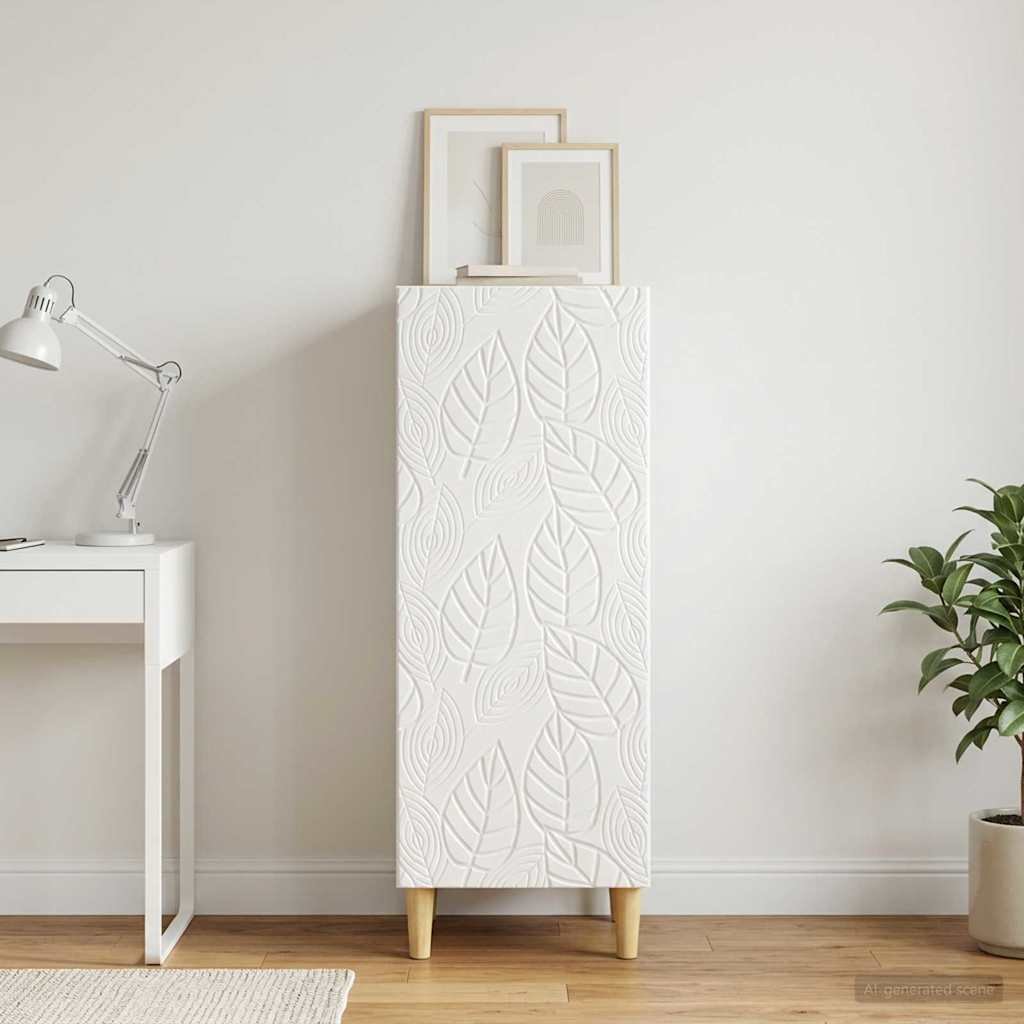 Walplus 1 Door Rectangular Sideboard - High Gloss White - 33 x 34.5 x 90 cm