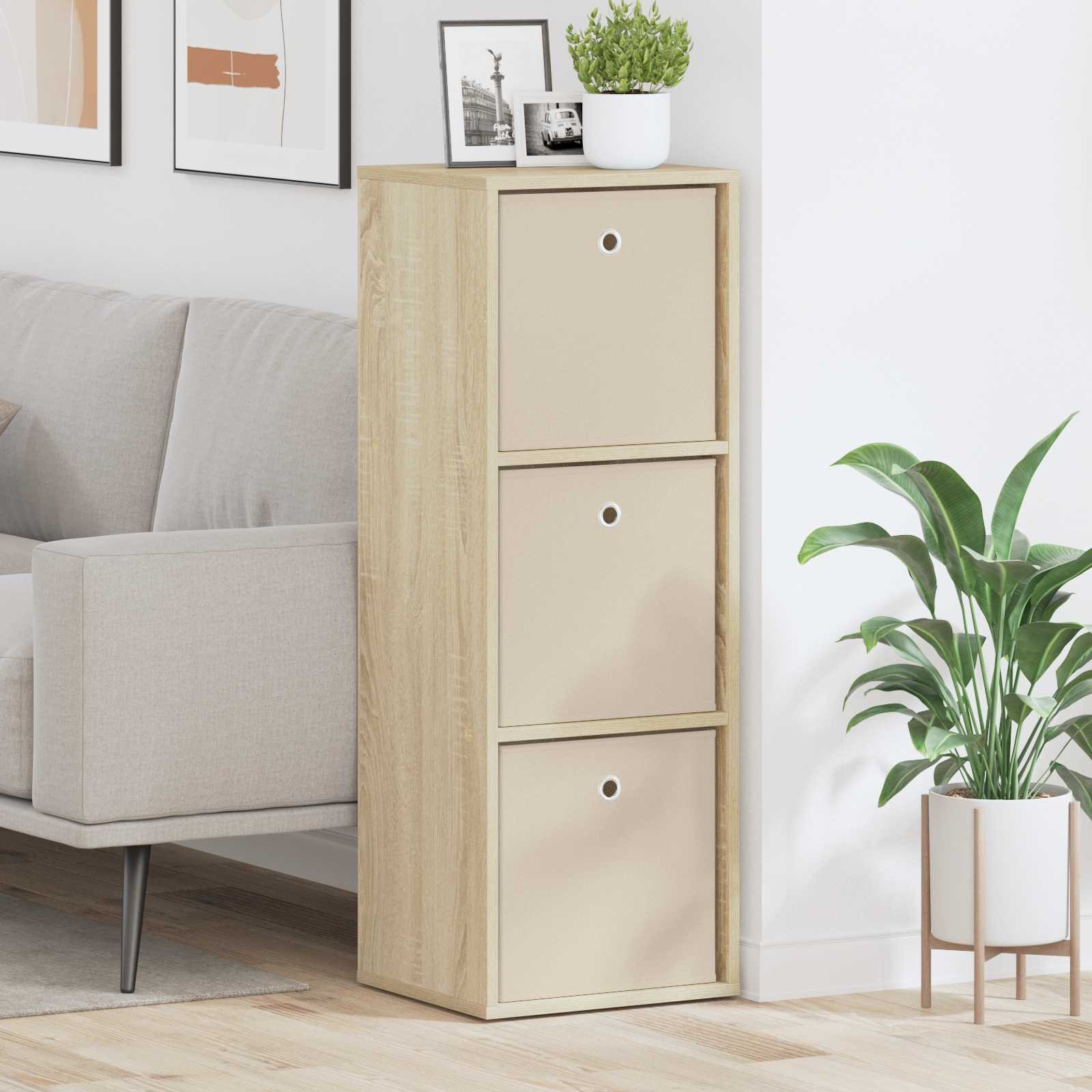 Walplus Sideboard with Drawers - Sonoma Oak - 35 x 32 x 99.5 cm