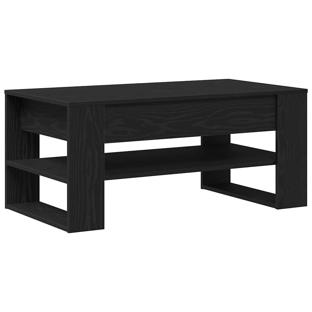 Walplus Engineered Wood Coffee Table - Black Oak - 102 x 55 x 45 cm