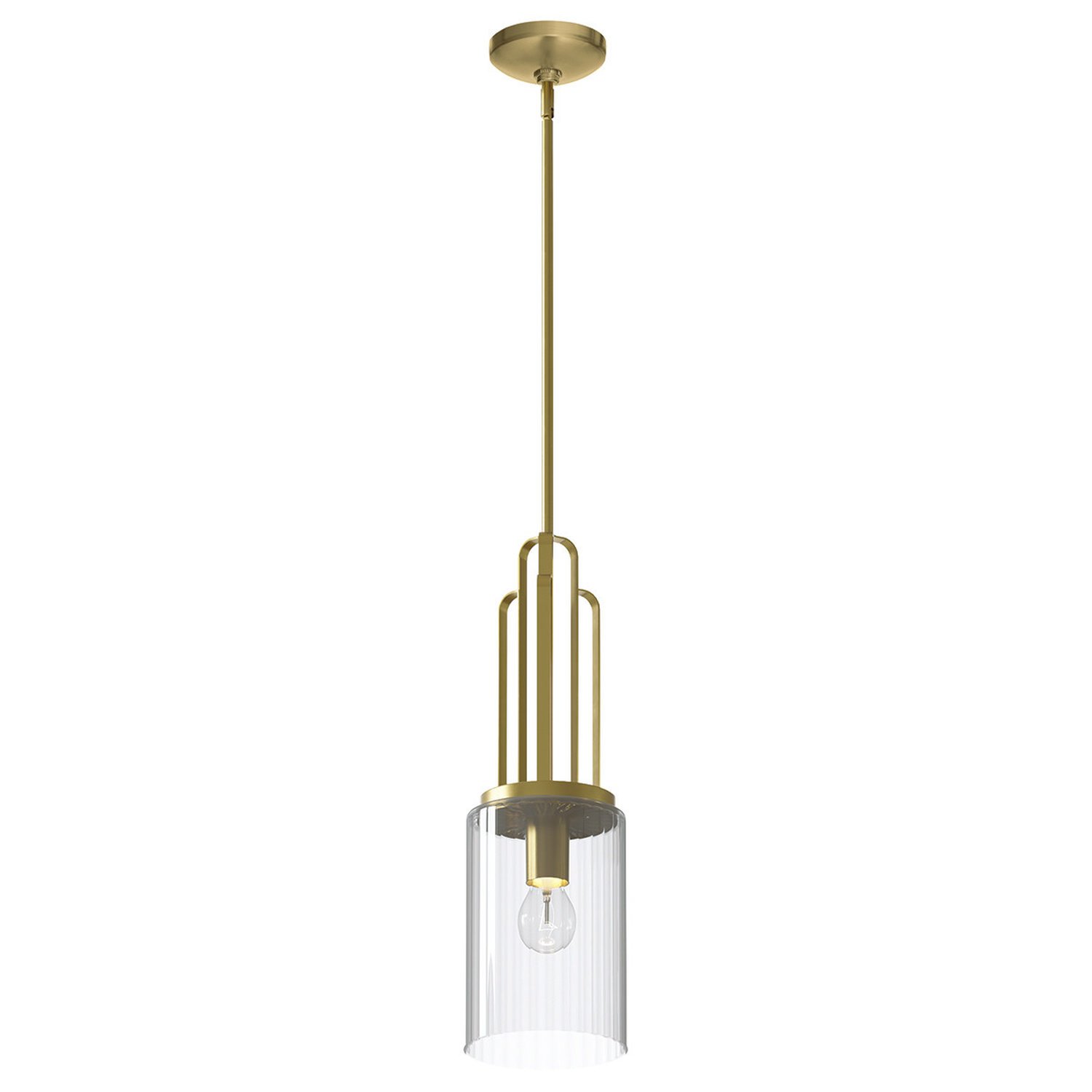 Elstead Kichler Dome Pendant Light - Brushed Natural Brass