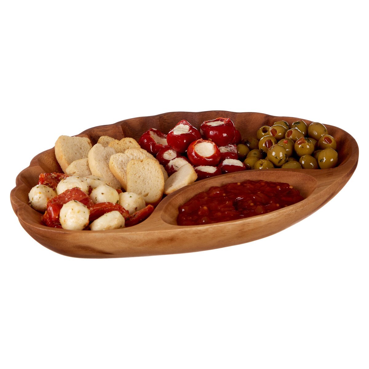 Orsina Kora Acacia Chip and Dip Serving Dish