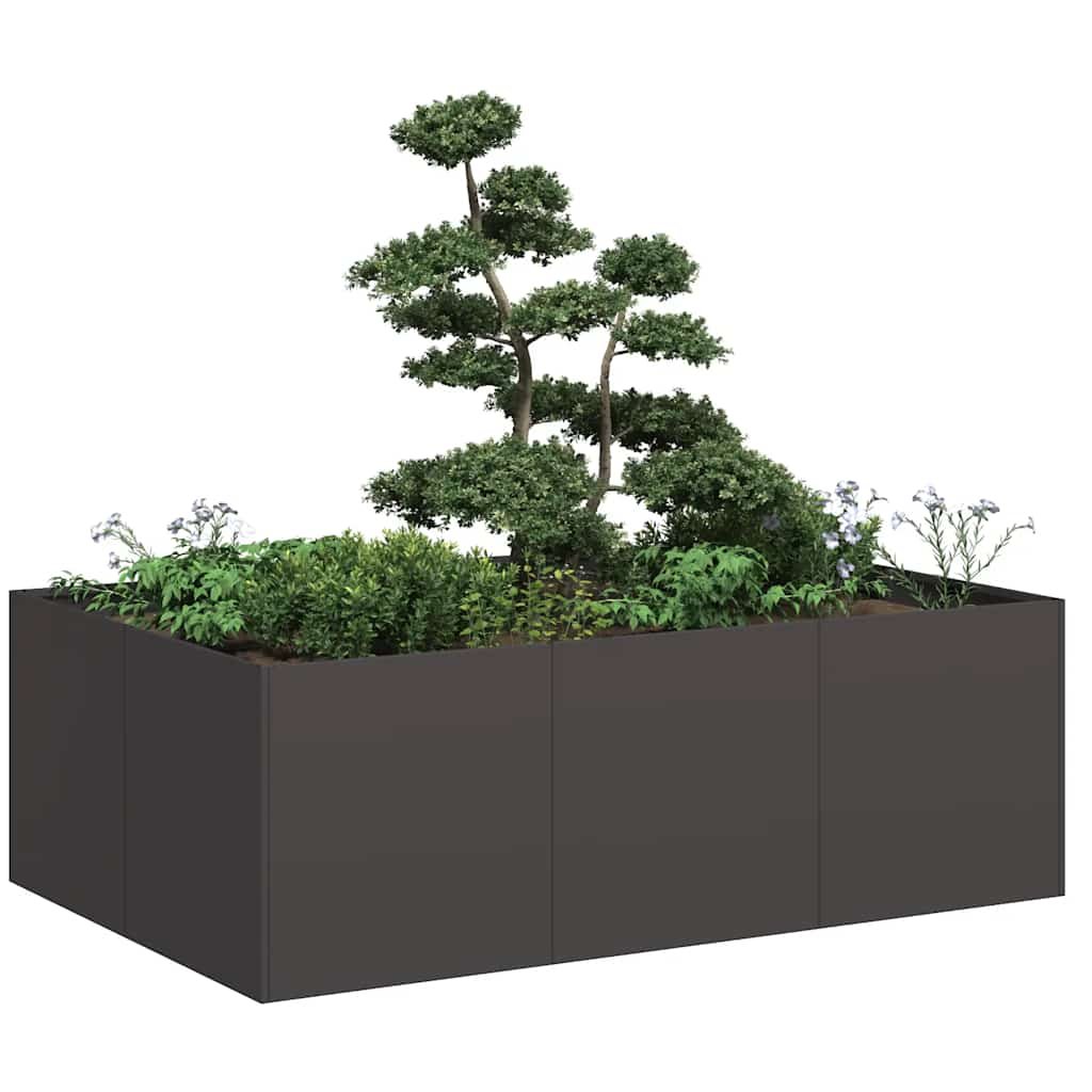Walplus Steel Garden Planter - Black - 120 x 80 x 40 cm